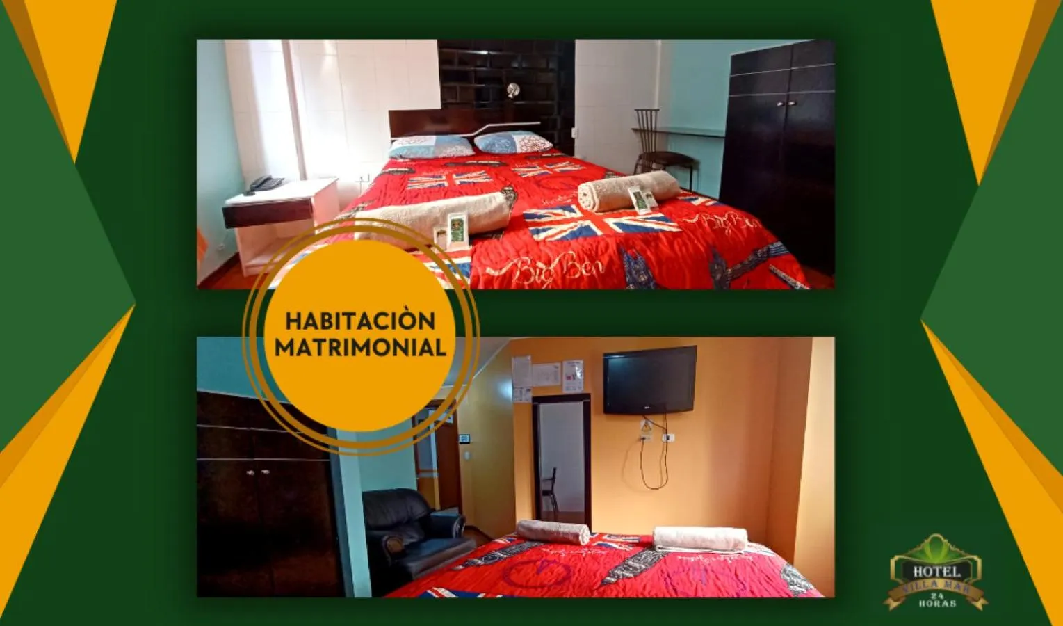 Bed in Hotel Villamar