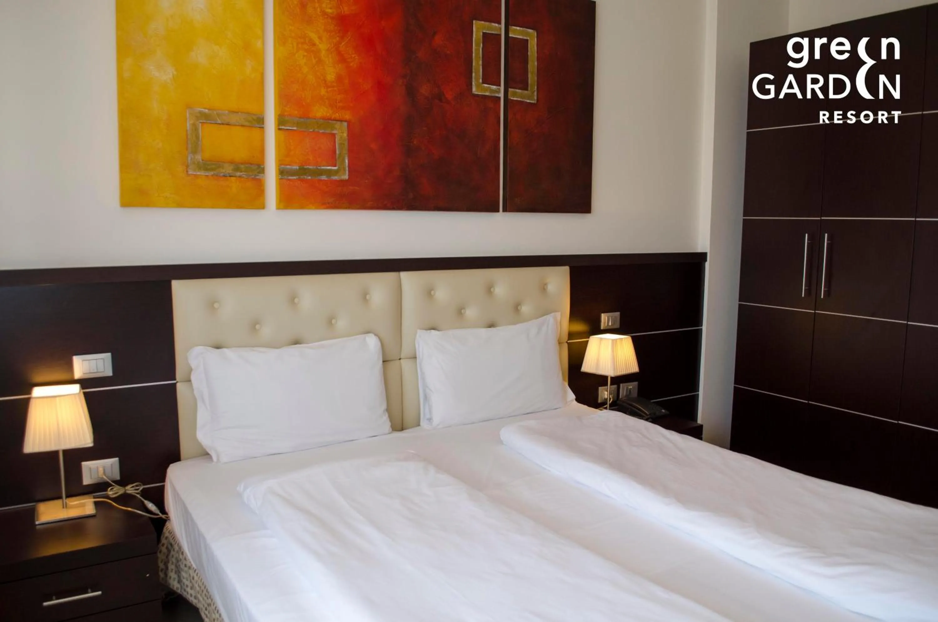 Bed in GREEN GARDEN Resort - Smart Hotel