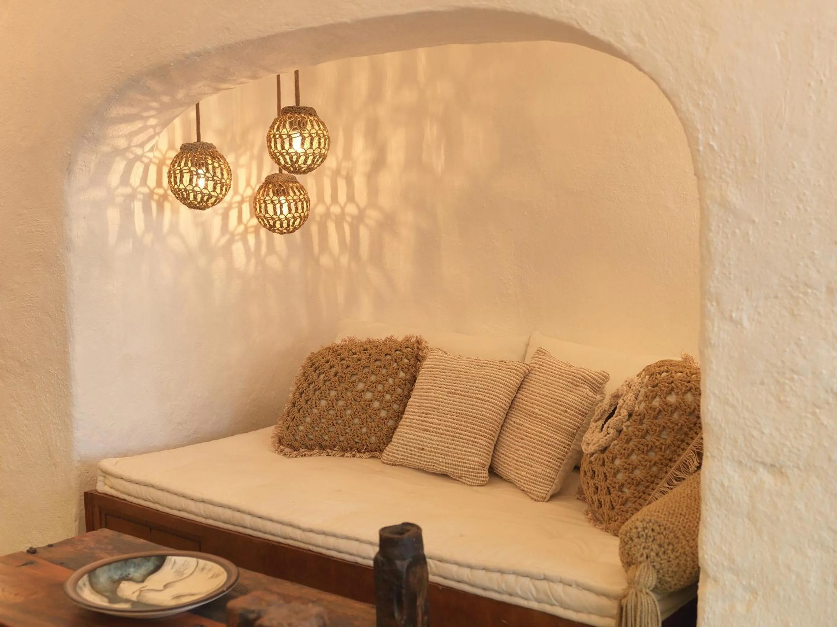 Seating area in AFOURA HOUSES by K&K