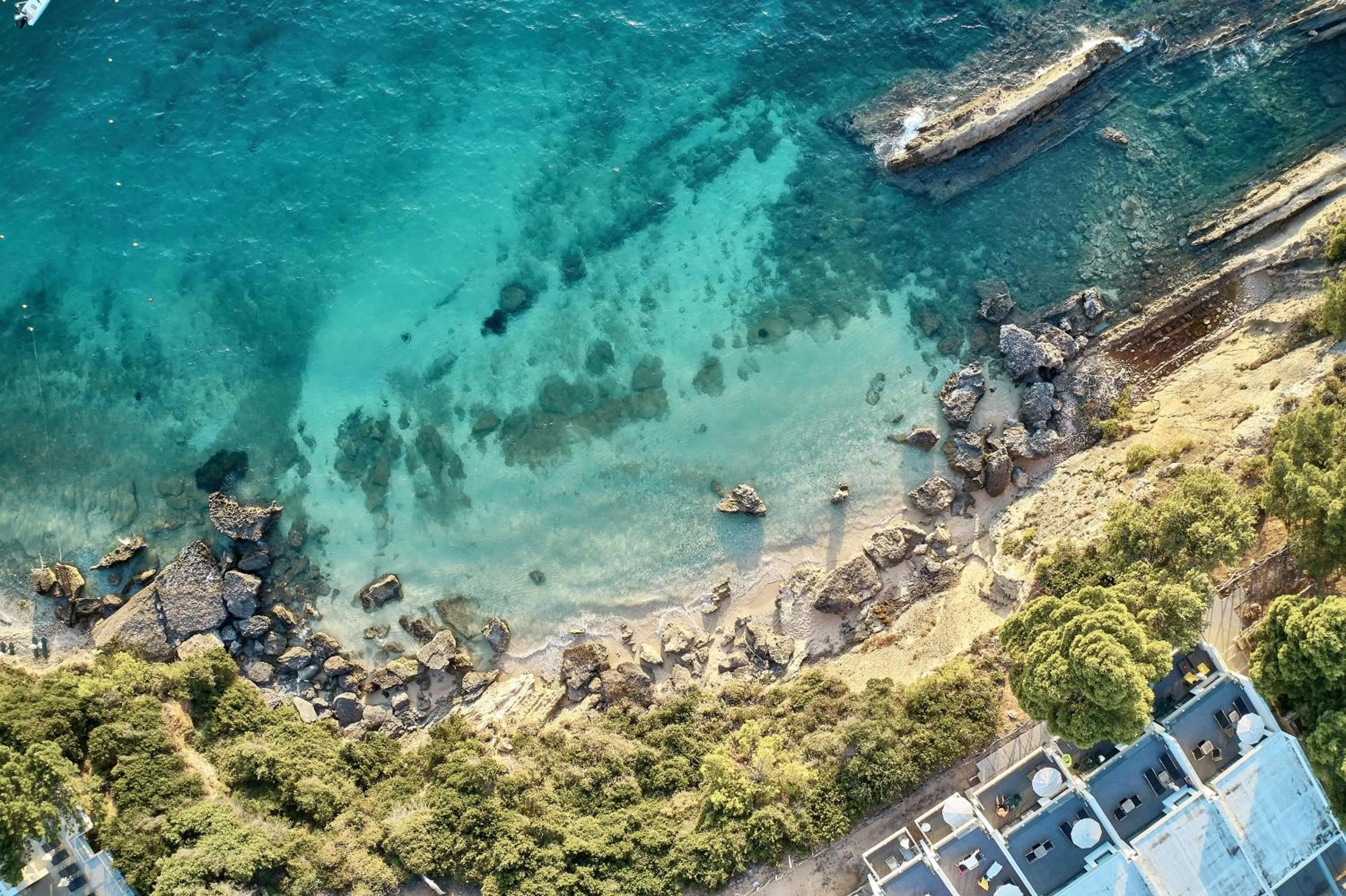 Bird's eye view in White Rocks Hotel Kefalonia