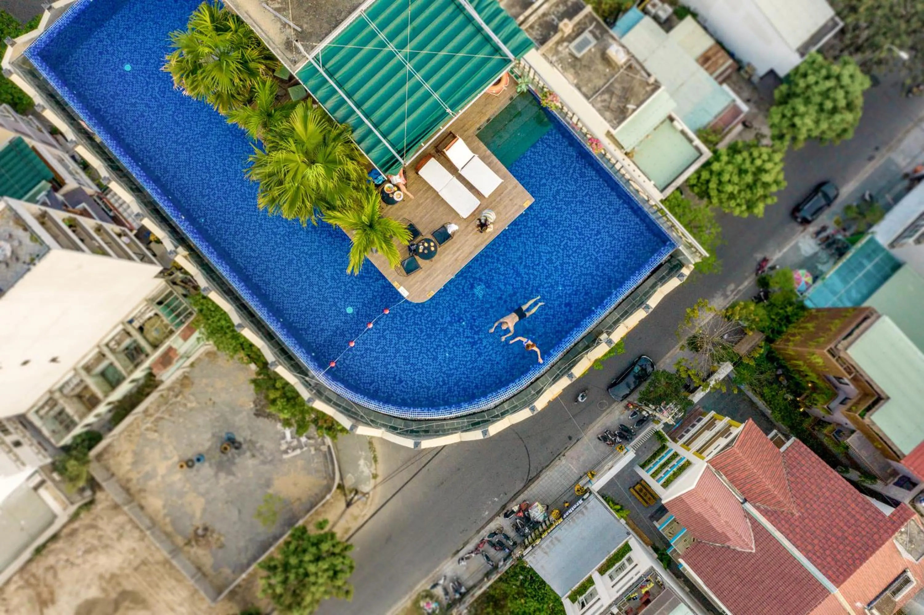 Pool view in SEA QUEEN Hotel