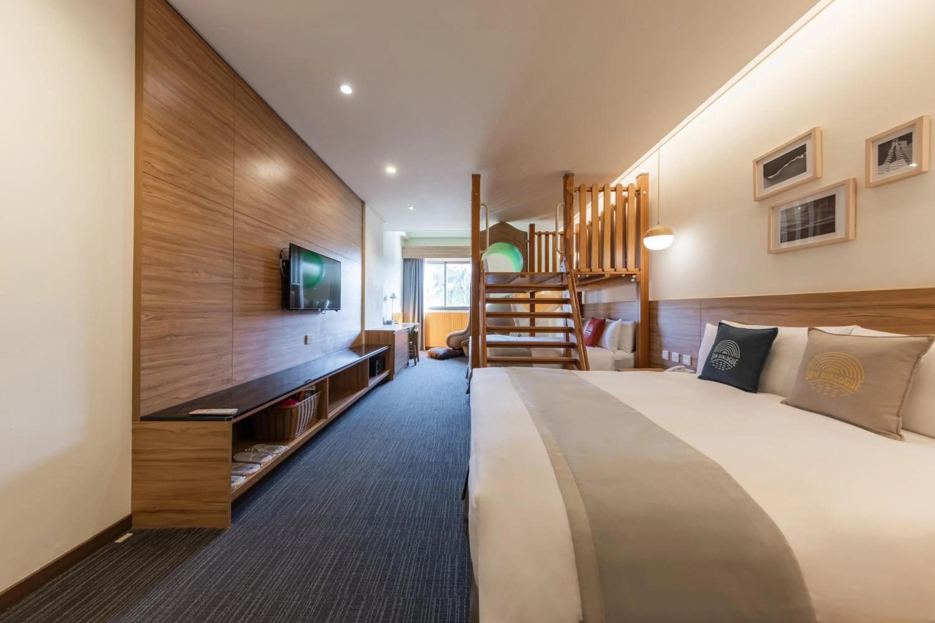 Photo of the whole room, Bed in Sun Dialogue Hotel-By Cosmos Creation