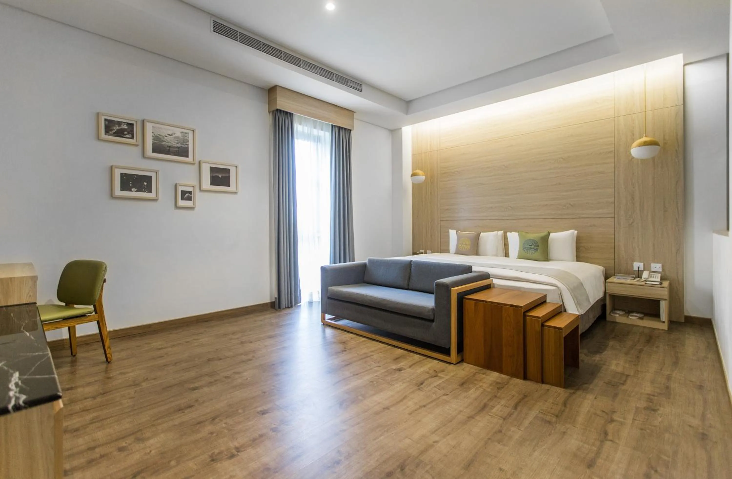 Photo of the whole room, Bed in Sun Dialogue Hotel-By Cosmos Creation