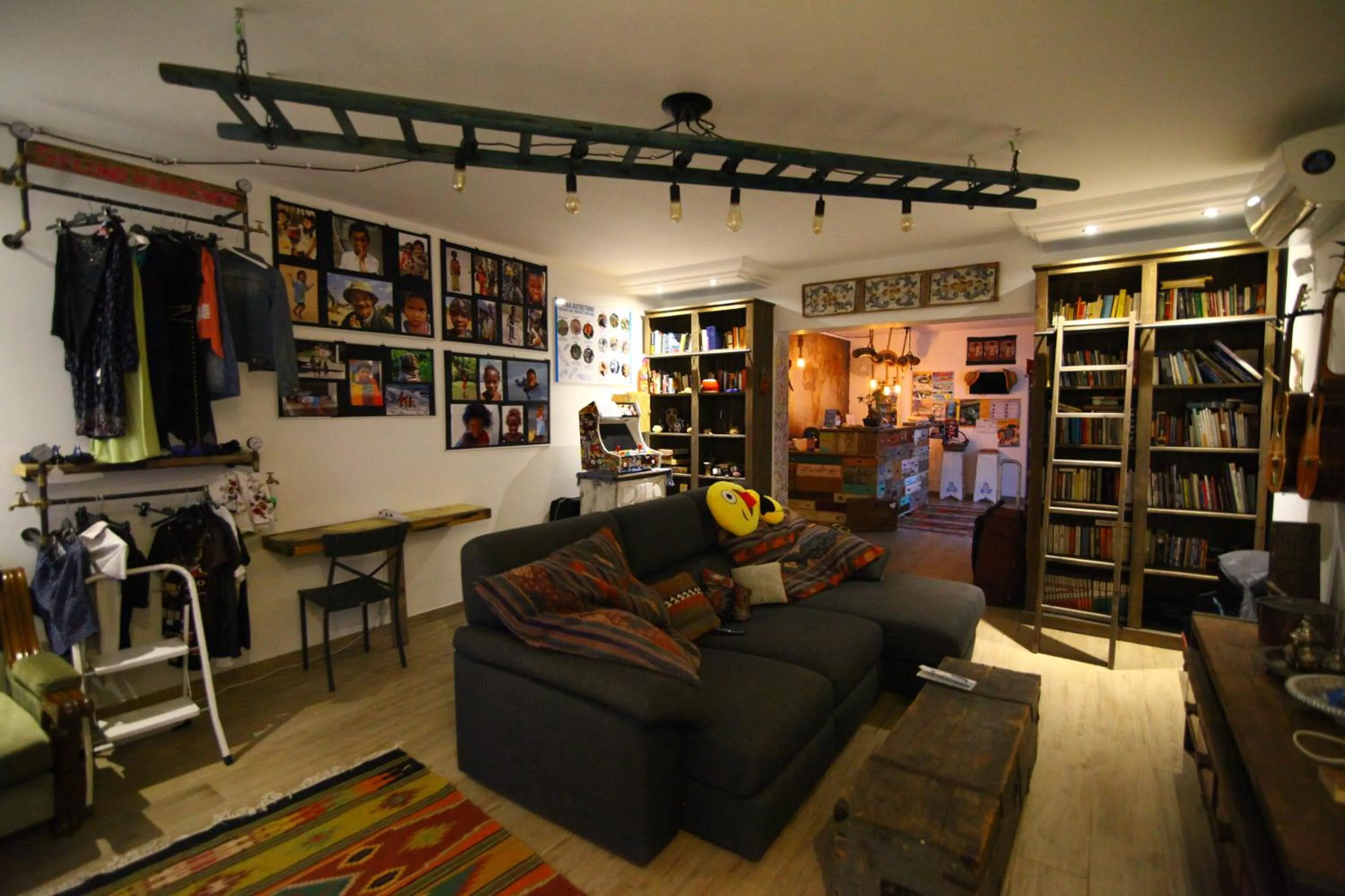 Communal lounge/ TV room in Timbuktu Hostel