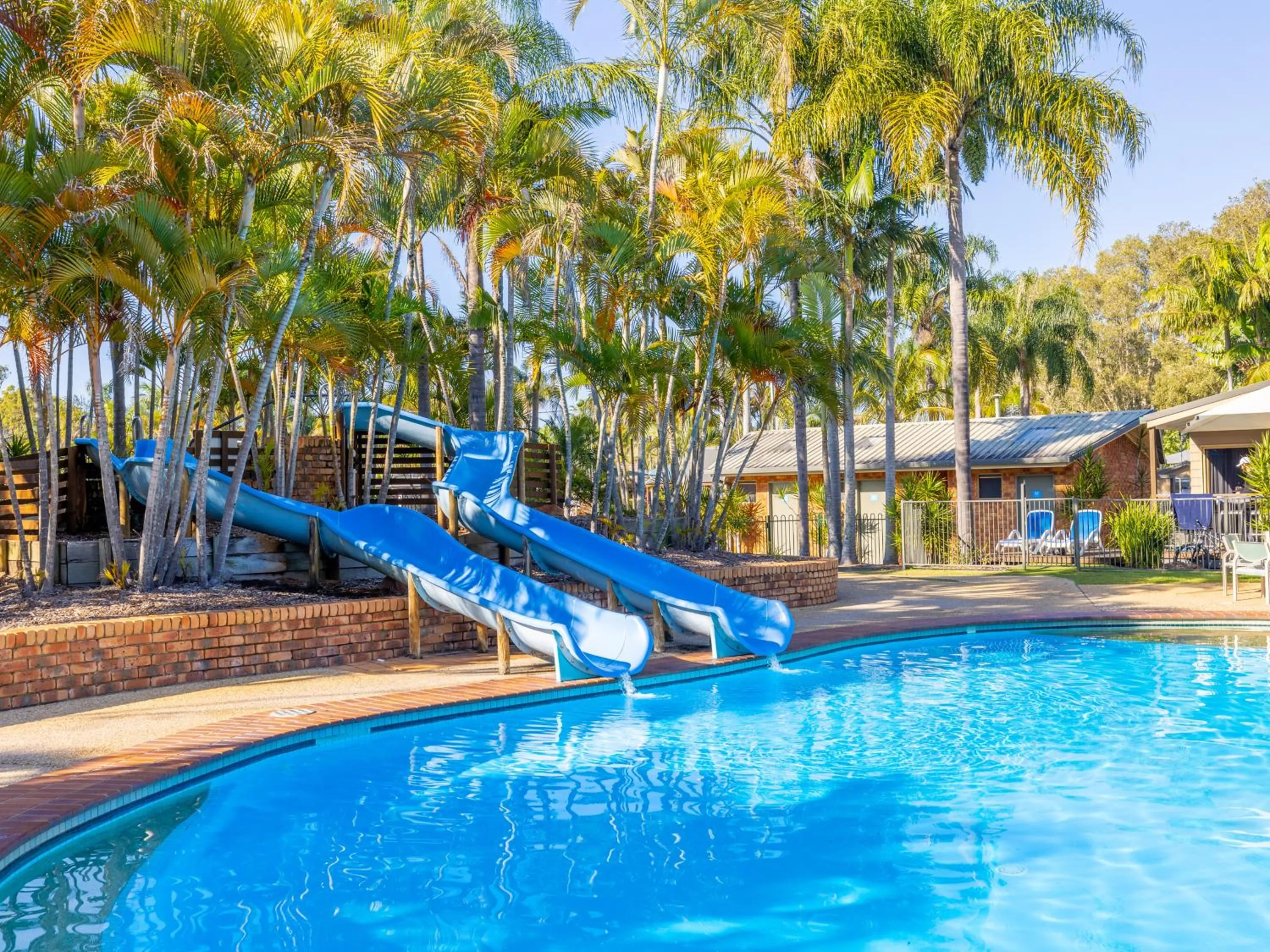 Aqua park in NRMA Blue Dolphin Yamba Holiday Resort