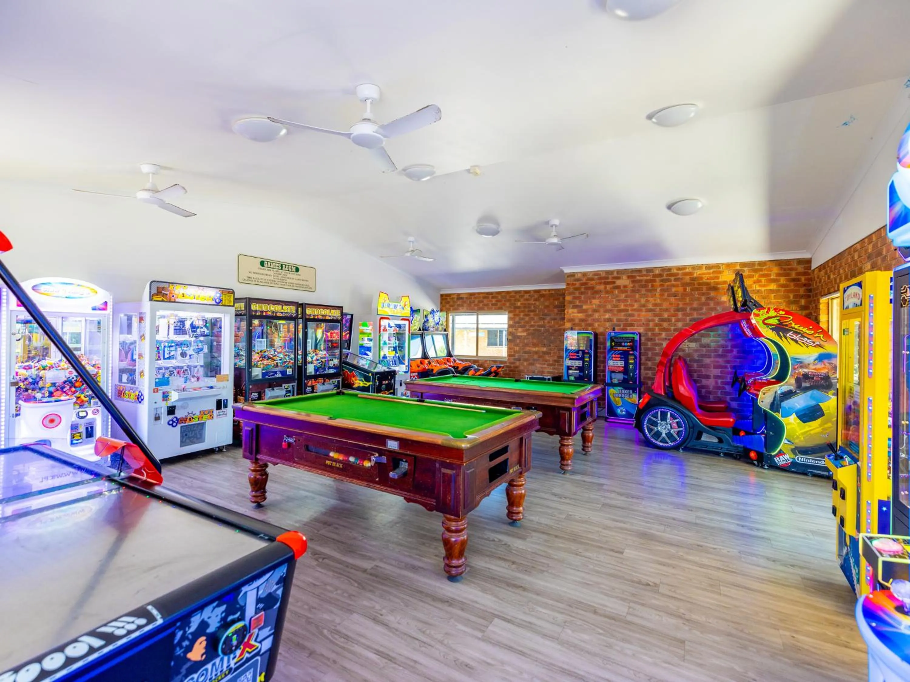 Game Room in NRMA Blue Dolphin Yamba Holiday Resort