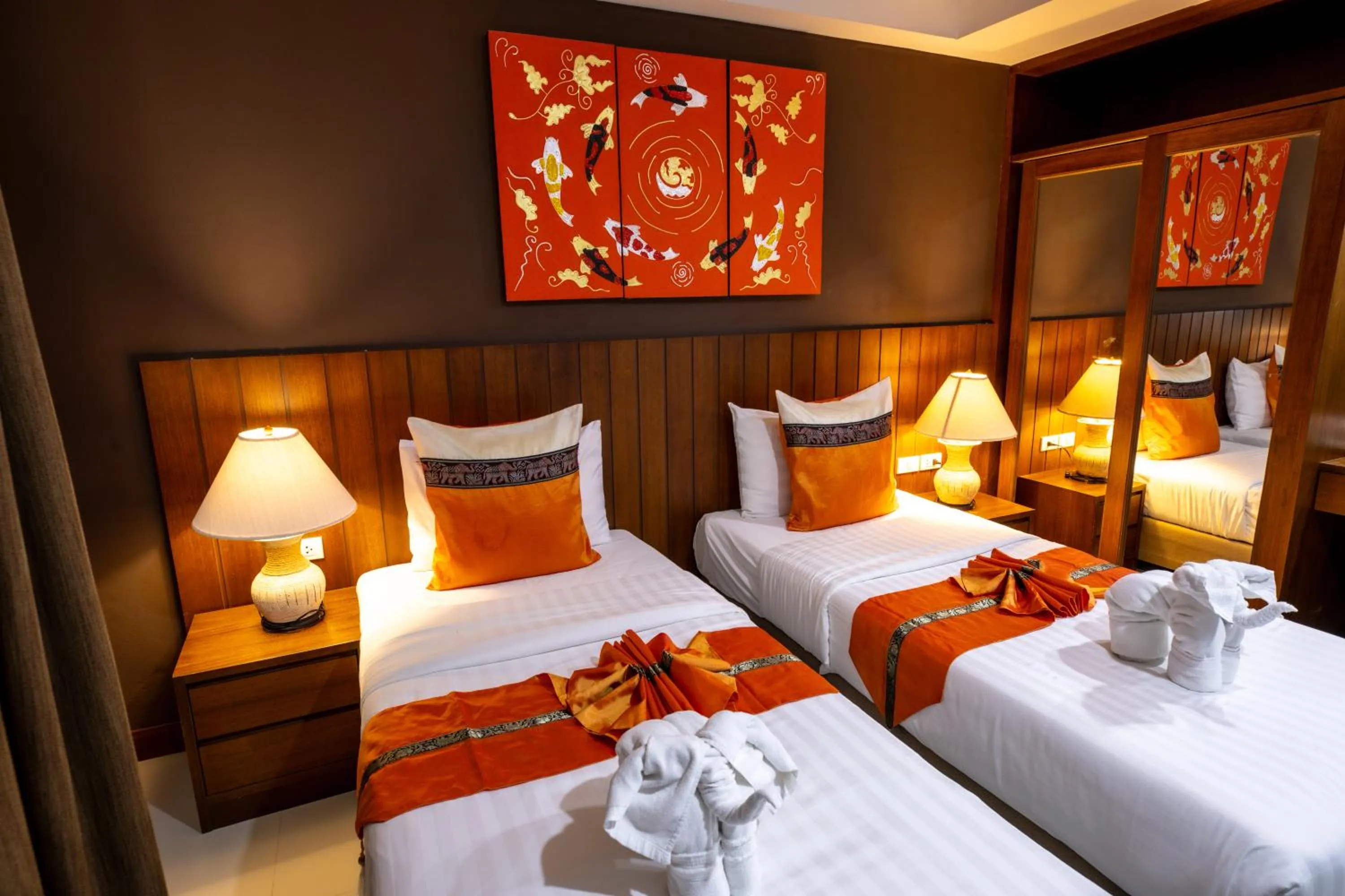 Bed in Huen Jao Ban Hotel