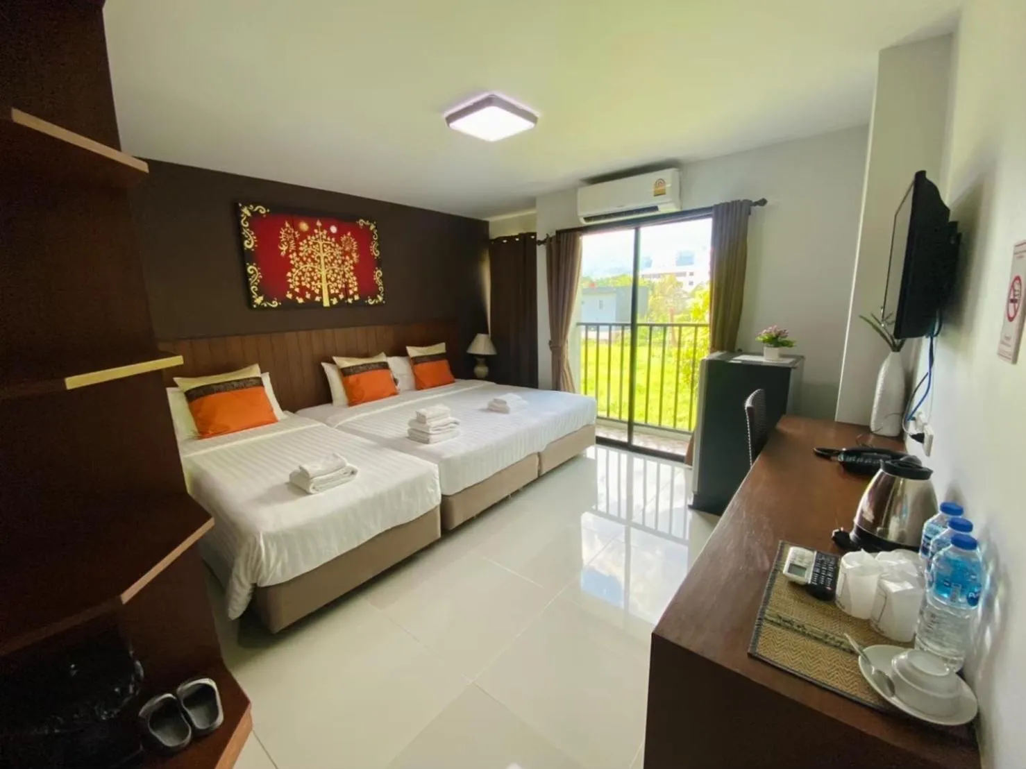 Bed in Huen Jao Ban Hotel