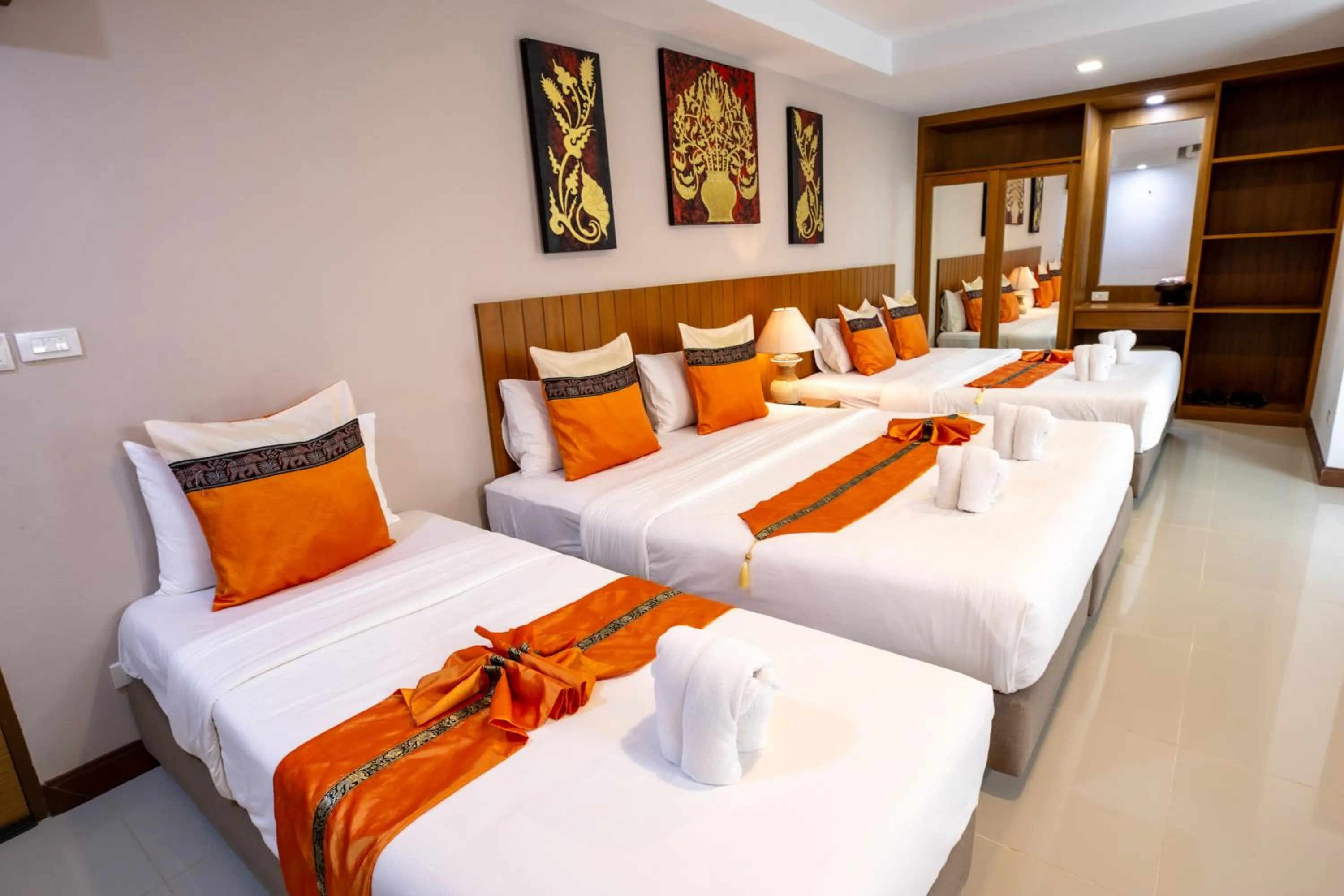 Bed in Huen Jao Ban Hotel