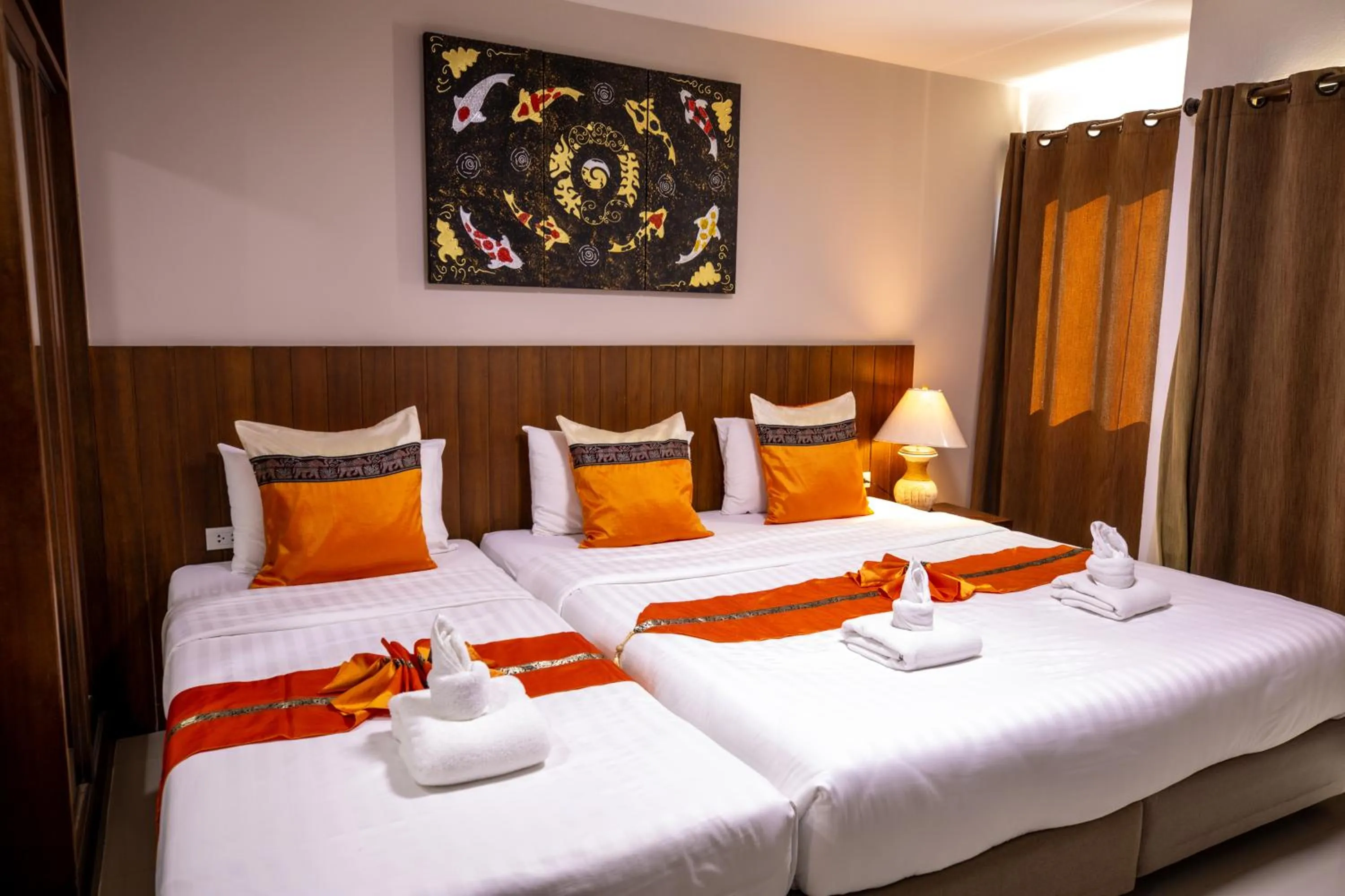 Bed in Huen Jao Ban Hotel