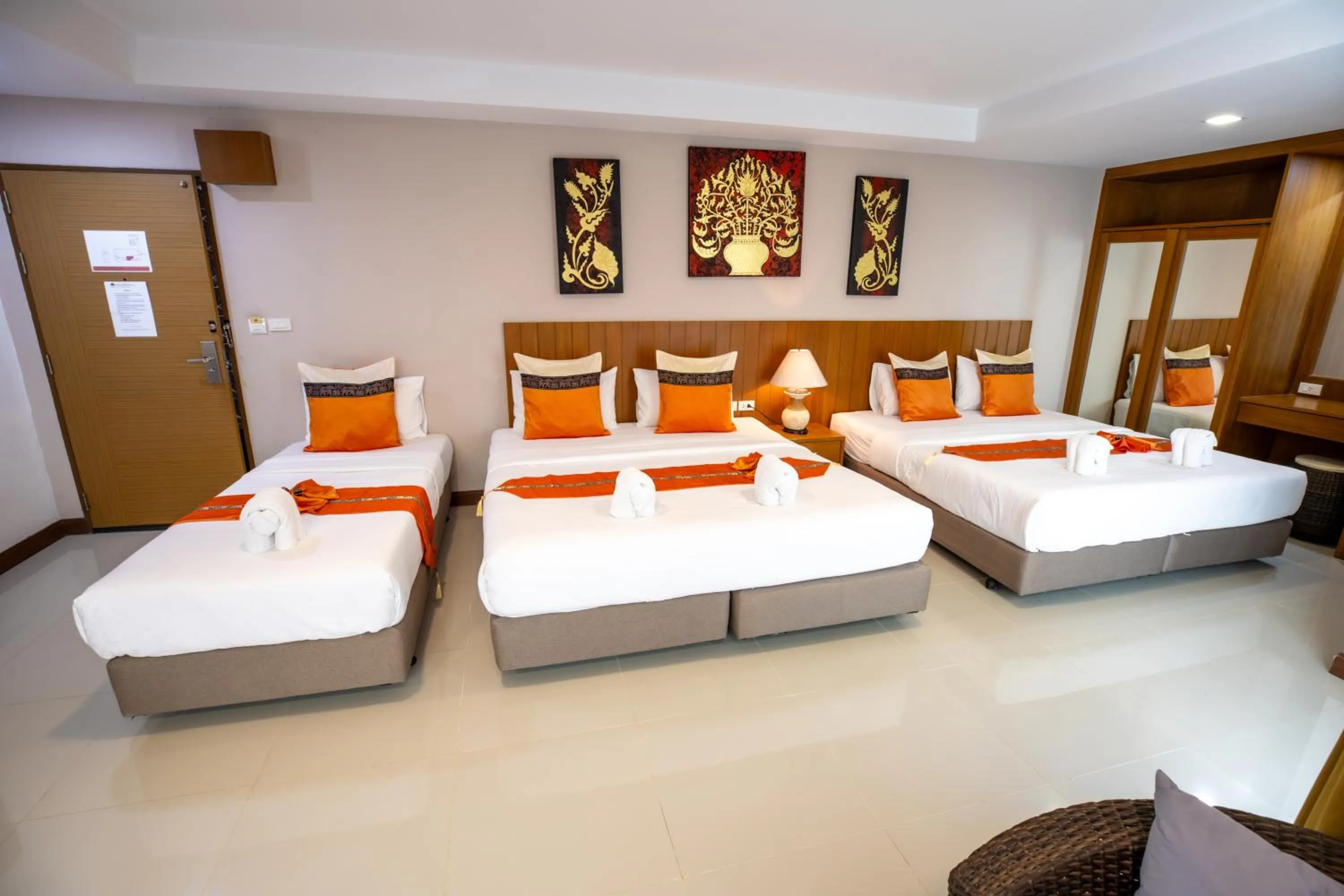 Bed in Huen Jao Ban Hotel