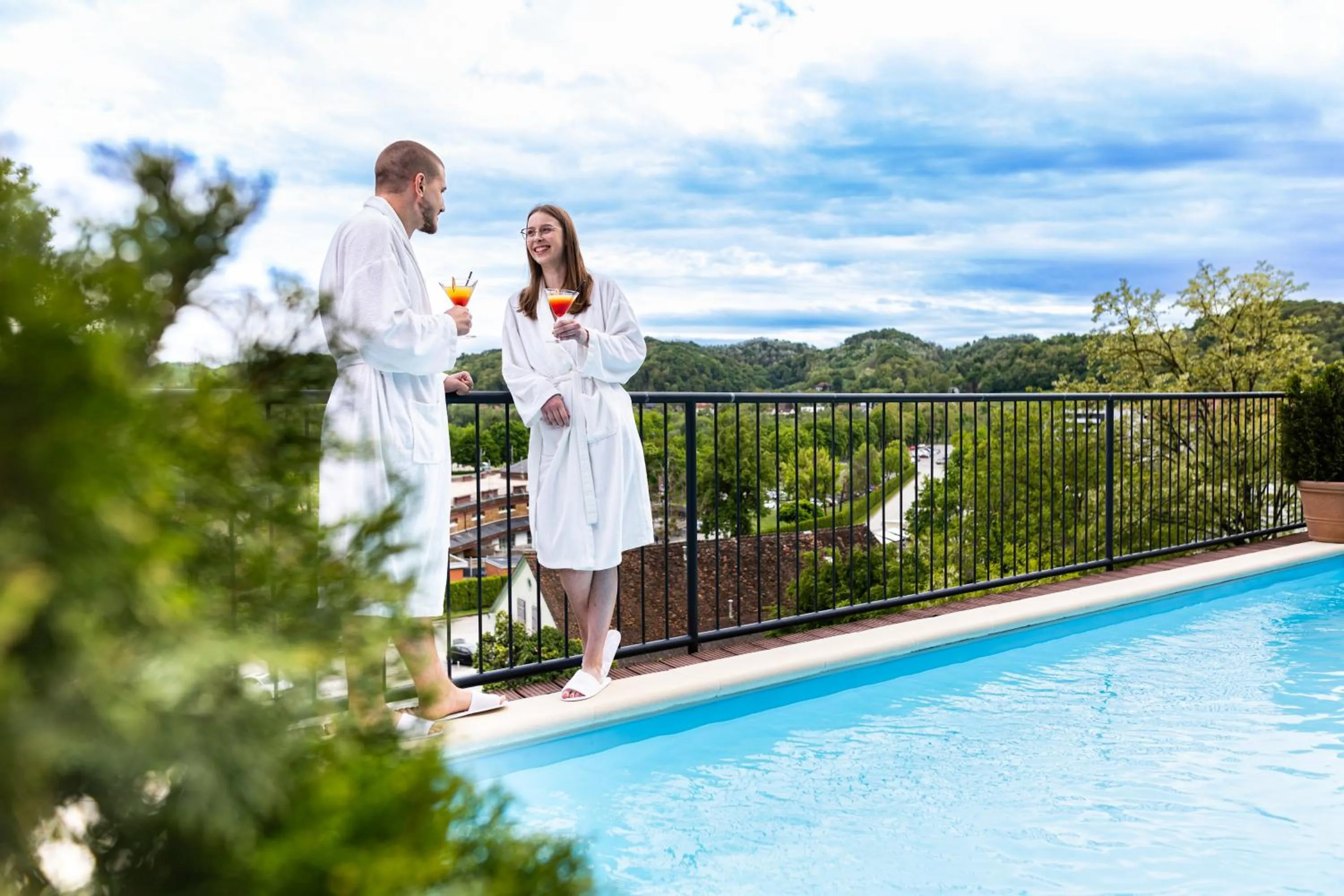 Pool view in Wellness Hotel Villa Magdalena