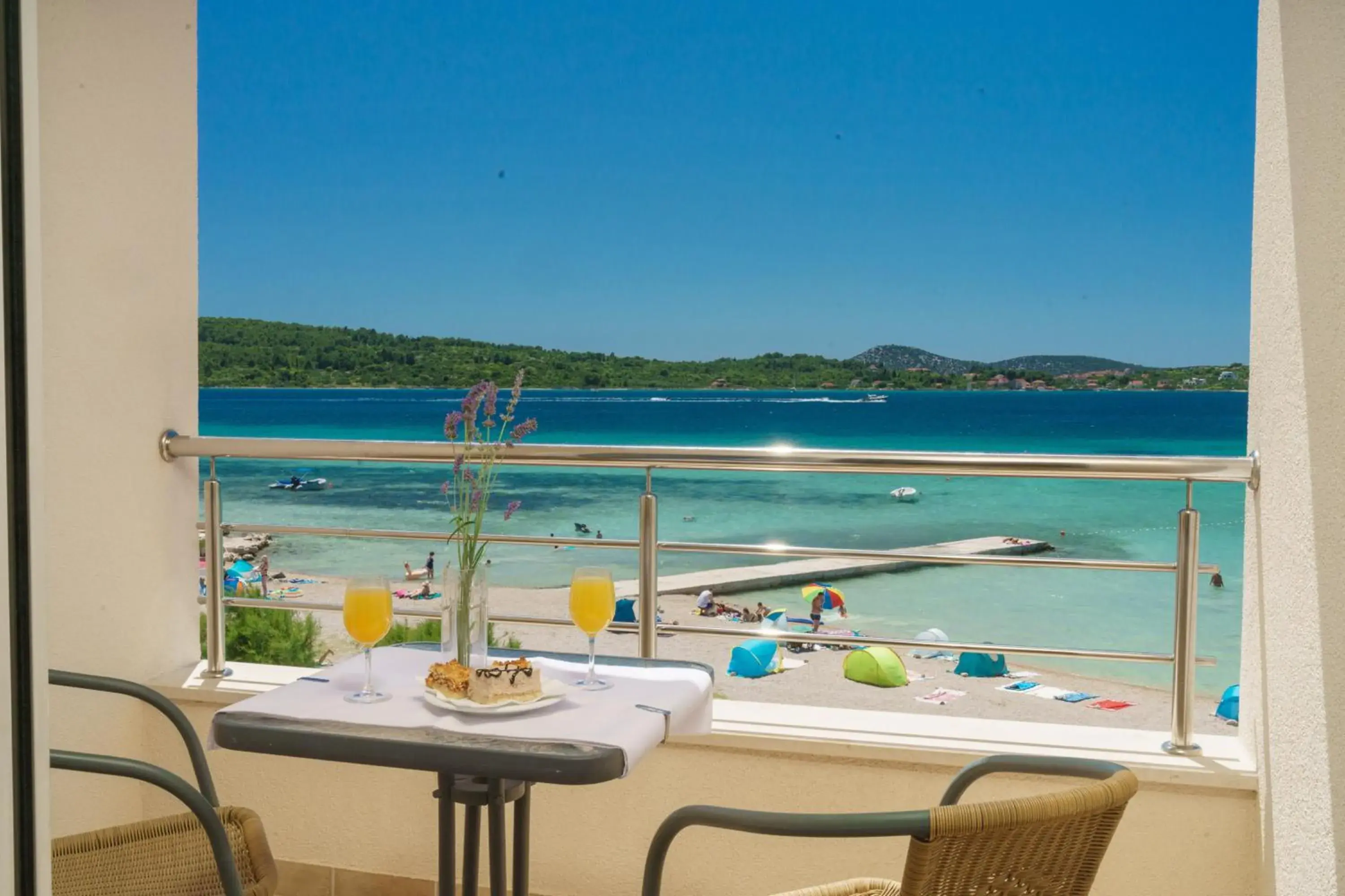 Superior Double or Twin Room with Balcony and Sea View in Hotel Duje Superior Double or Twin Room with Balcony and Sea View in Hotel Duje