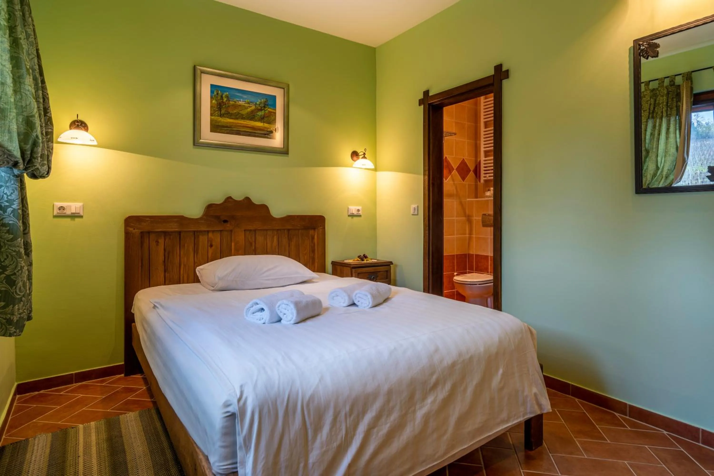 Bed in Stupnički Dvori Winery Hotel