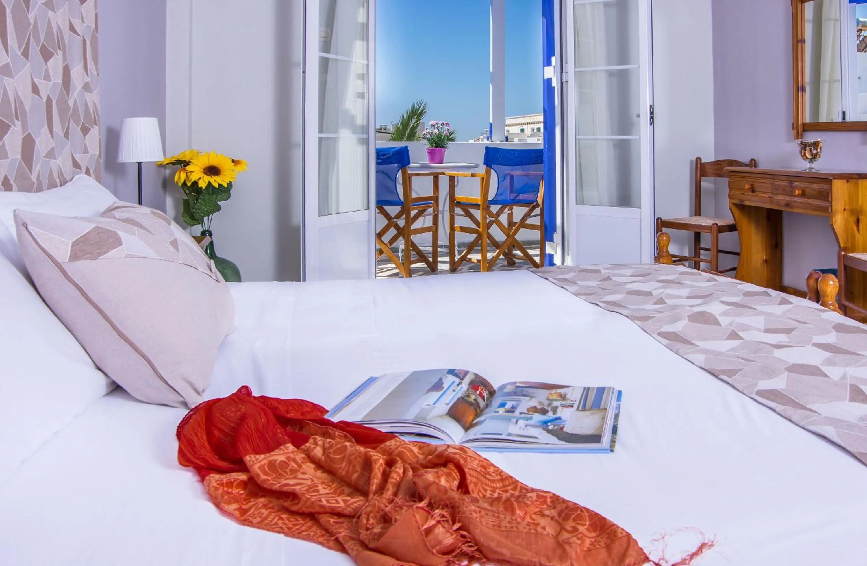 View (from property/room), Bed in Syros Atlantis
