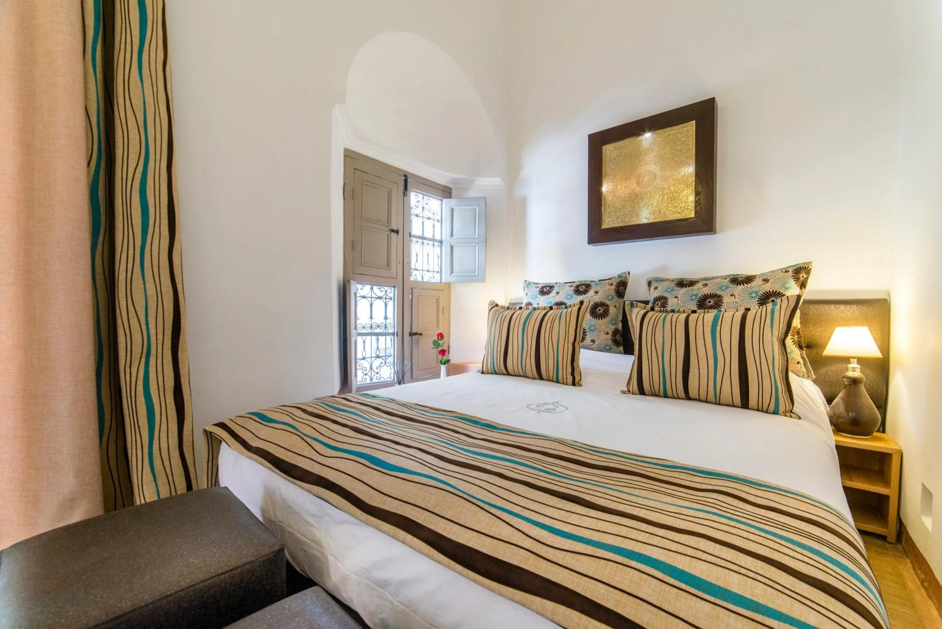 Patio, Bed in Riad See Moon And Spa