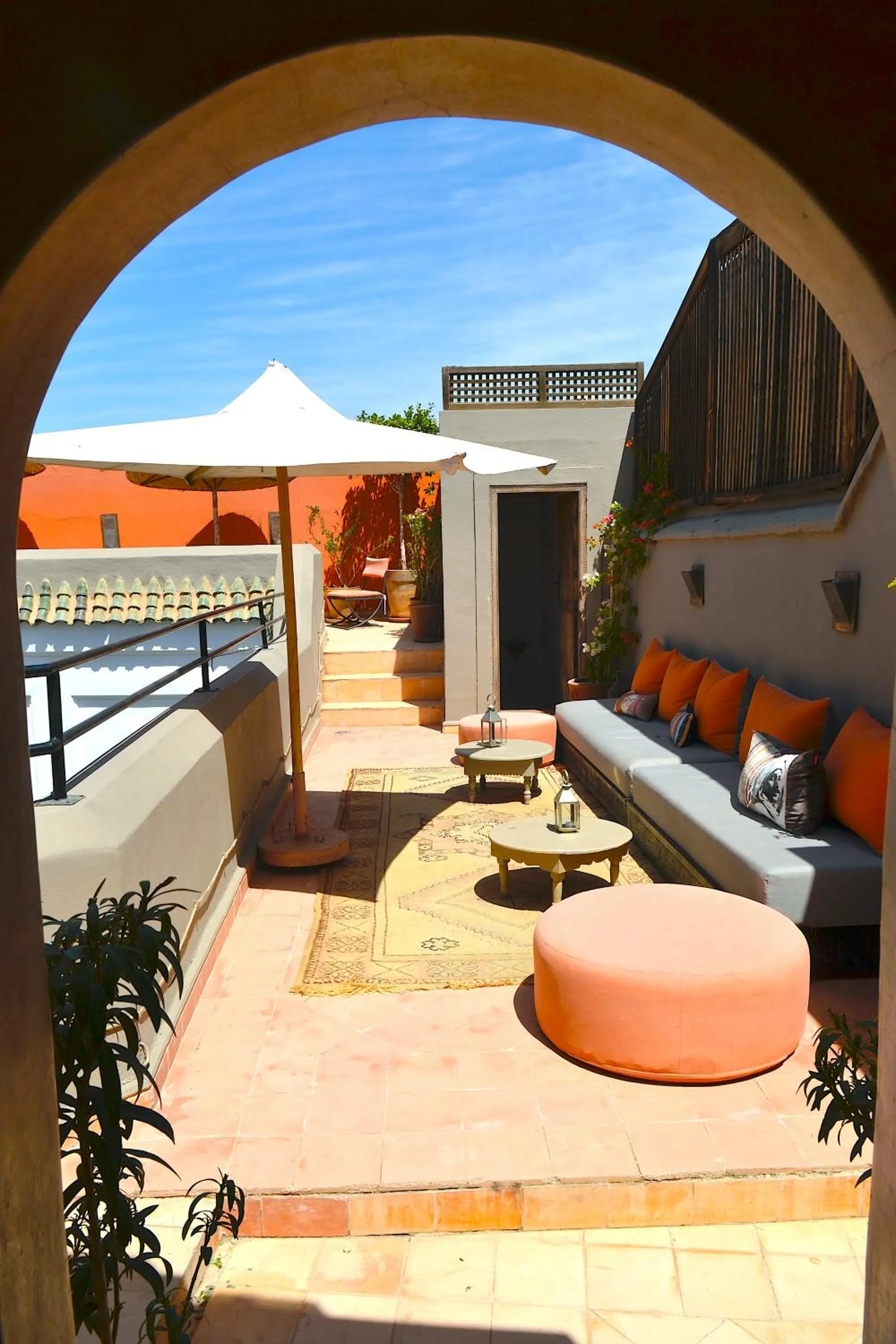 Patio in Riad See Moon And Spa