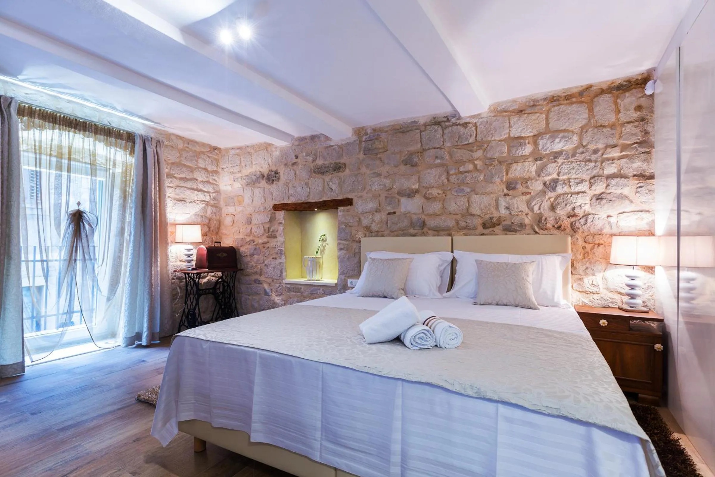 Bedroom, Bed in Apartments & Rooms Dujam