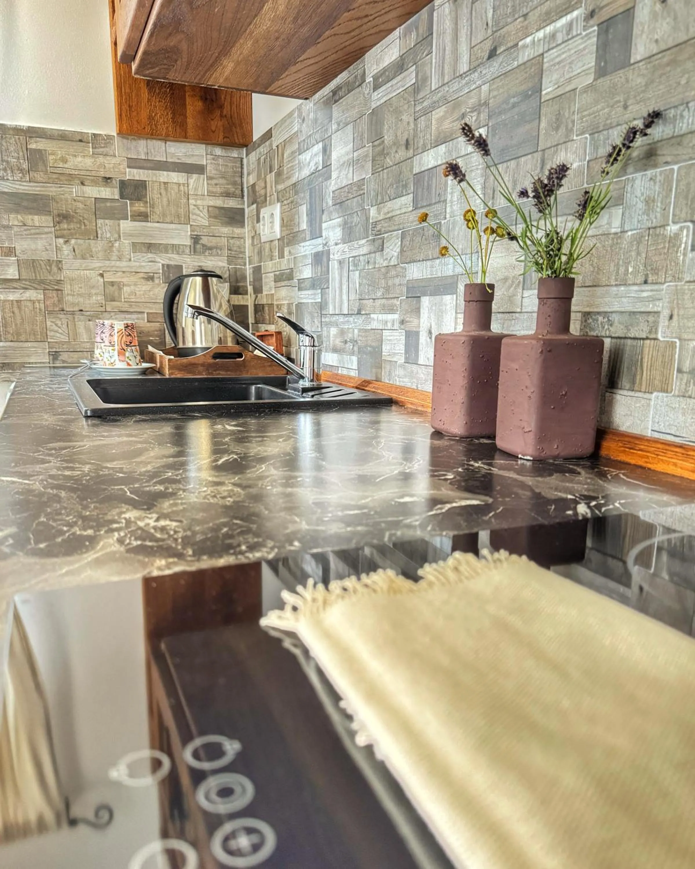 kitchen in Etno Garden Apartments