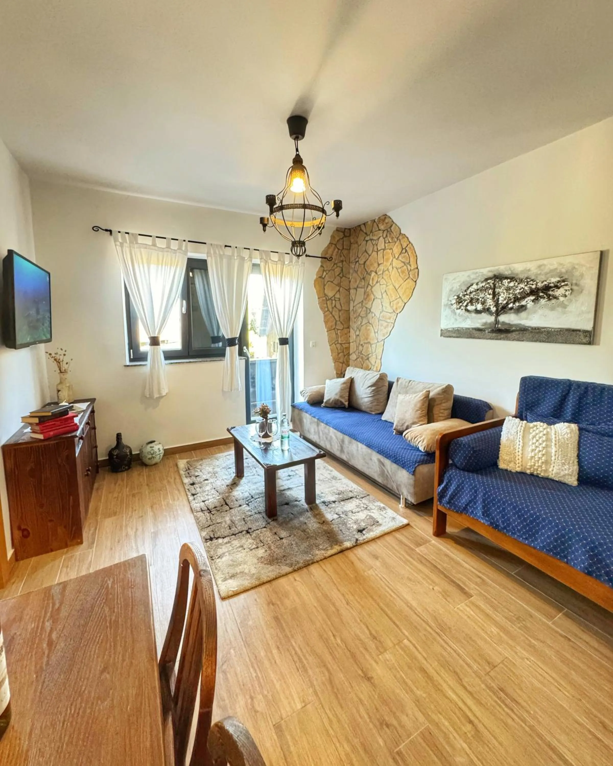 Bed in Etno Garden Apartments