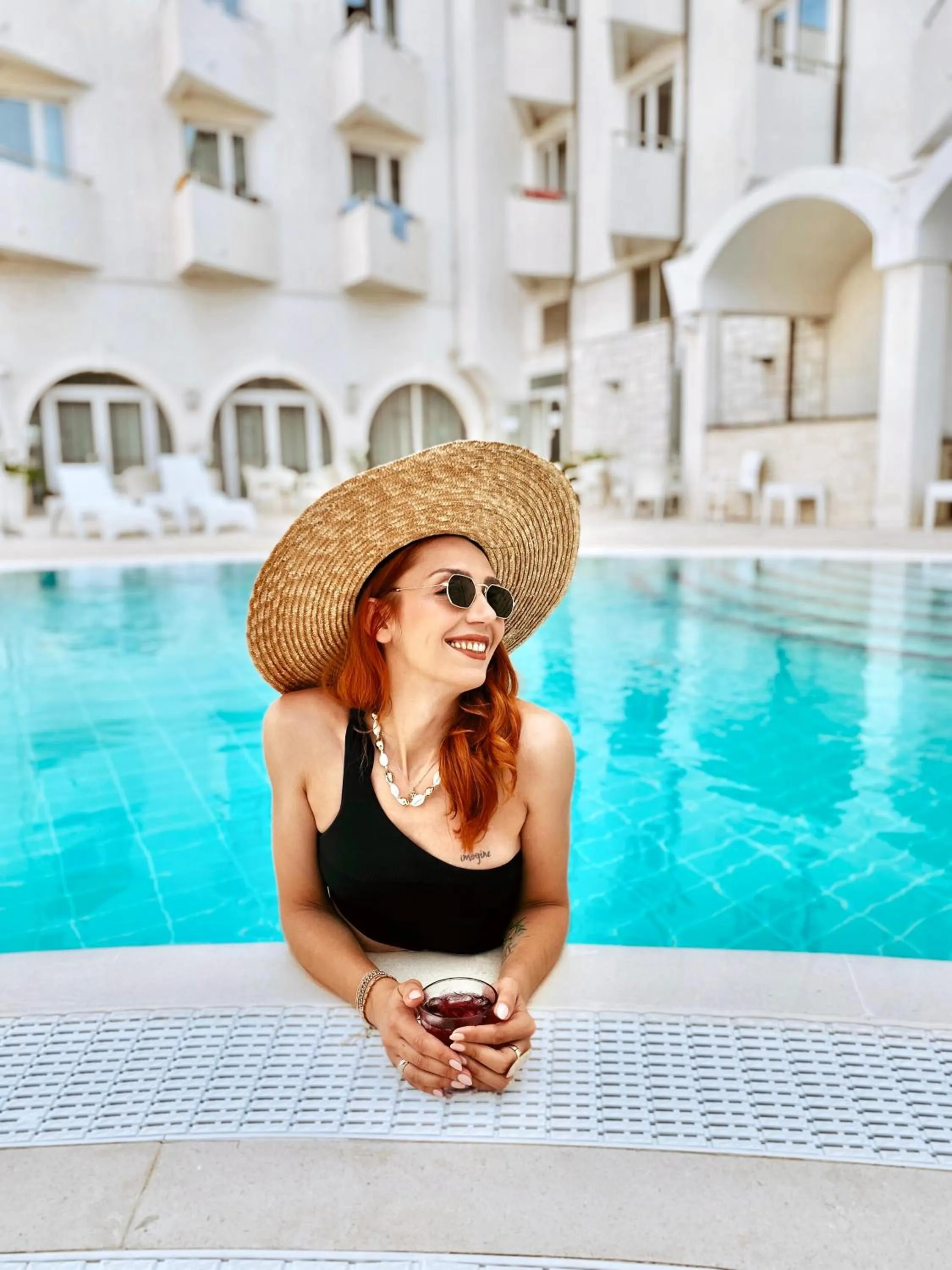 Pool view in Hotel Korkyra