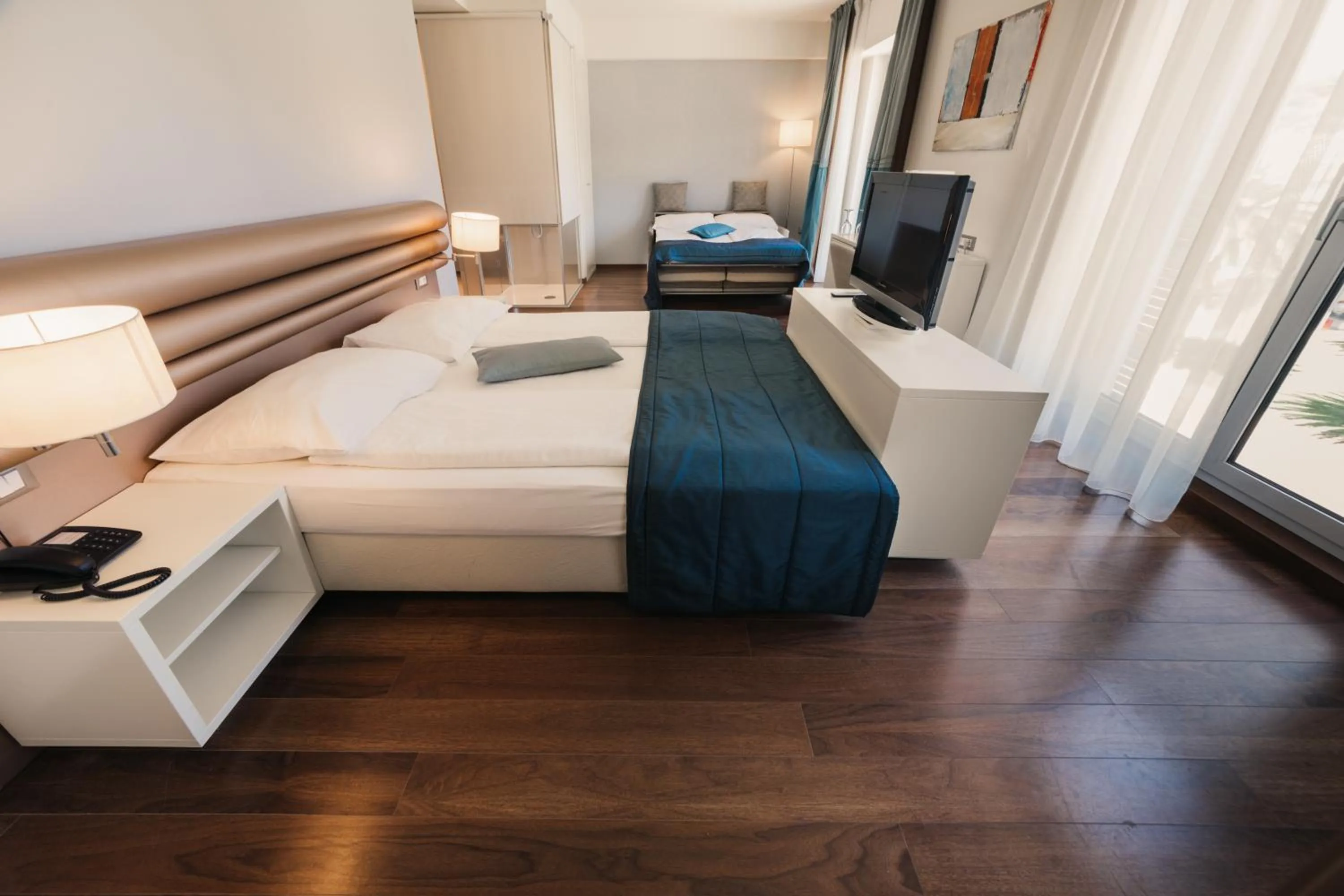 Bed in Hotel Korkyra