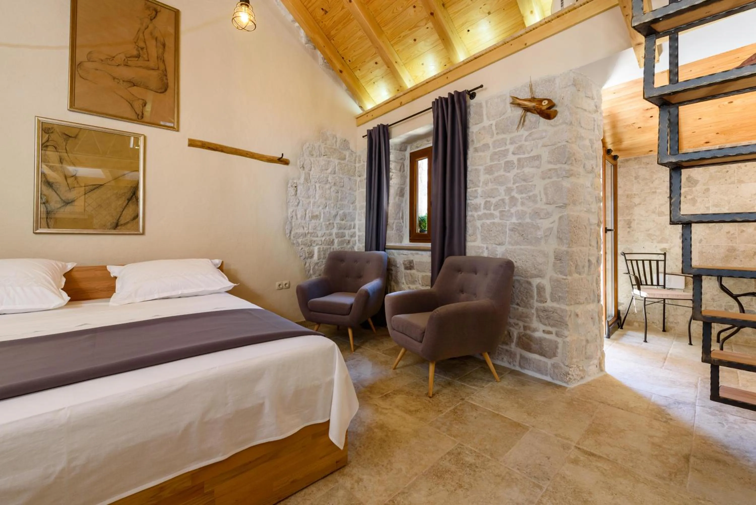 Bedroom, Bed in Villa Kudelik - Stone Story