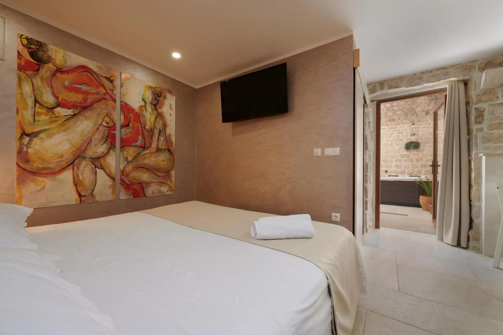 Bedroom, Bed in Villa Kudelik - Stone Story