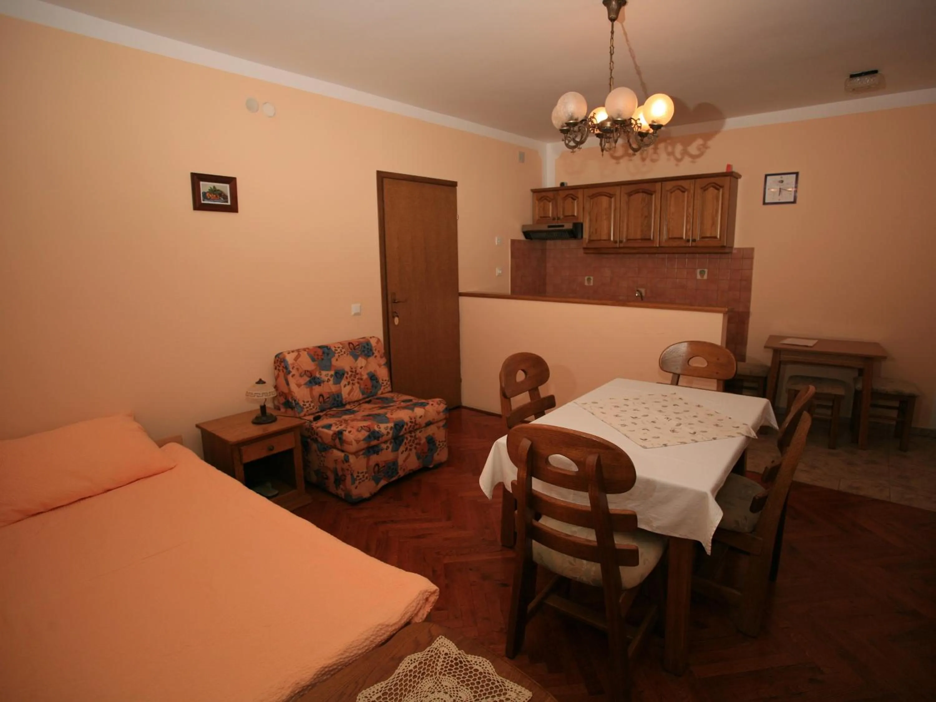 Living room, Bed in Apartments Vrata Baranje