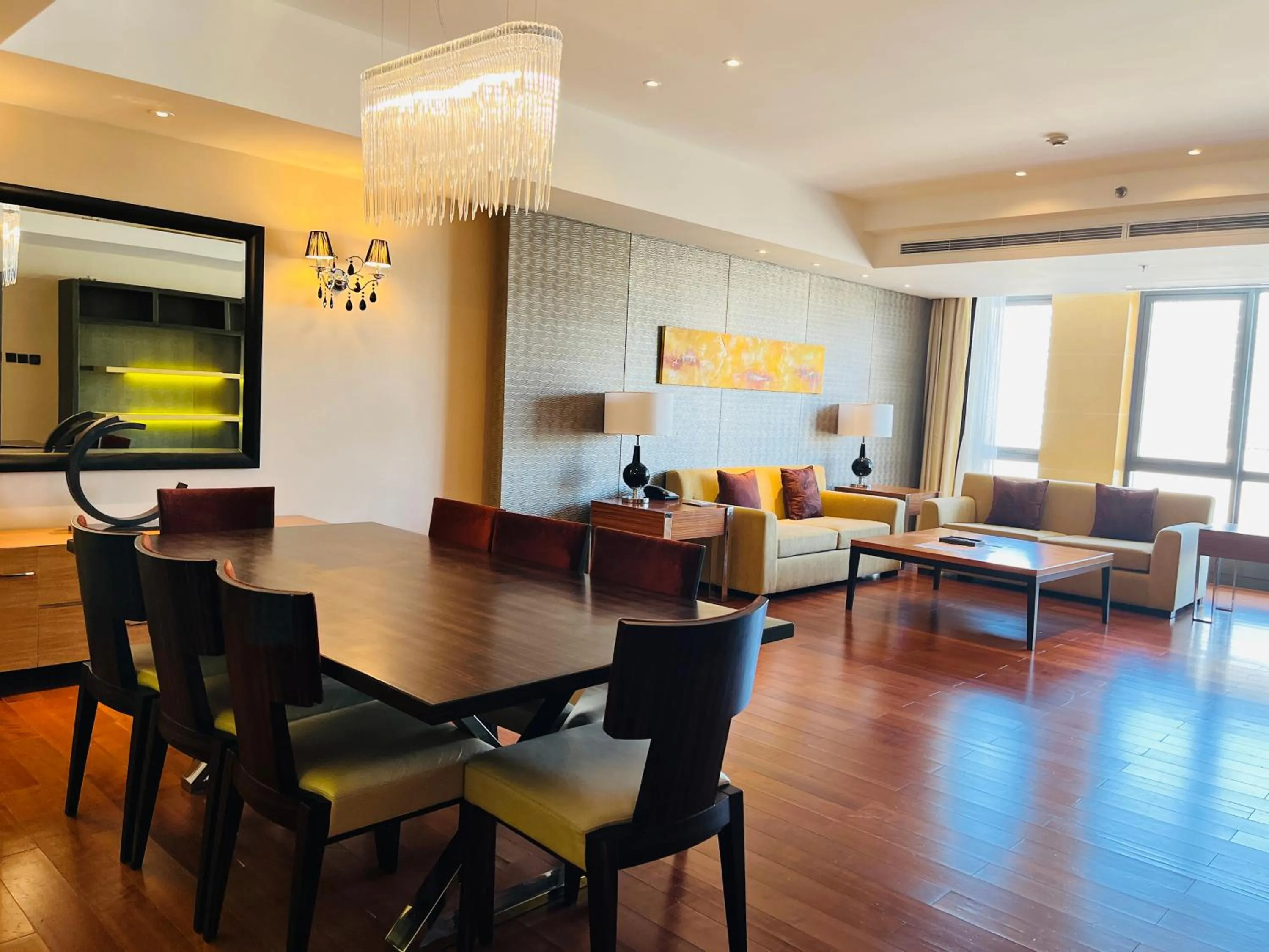 Living room in The Sandalwood Beijing Marriott Executive Apartments