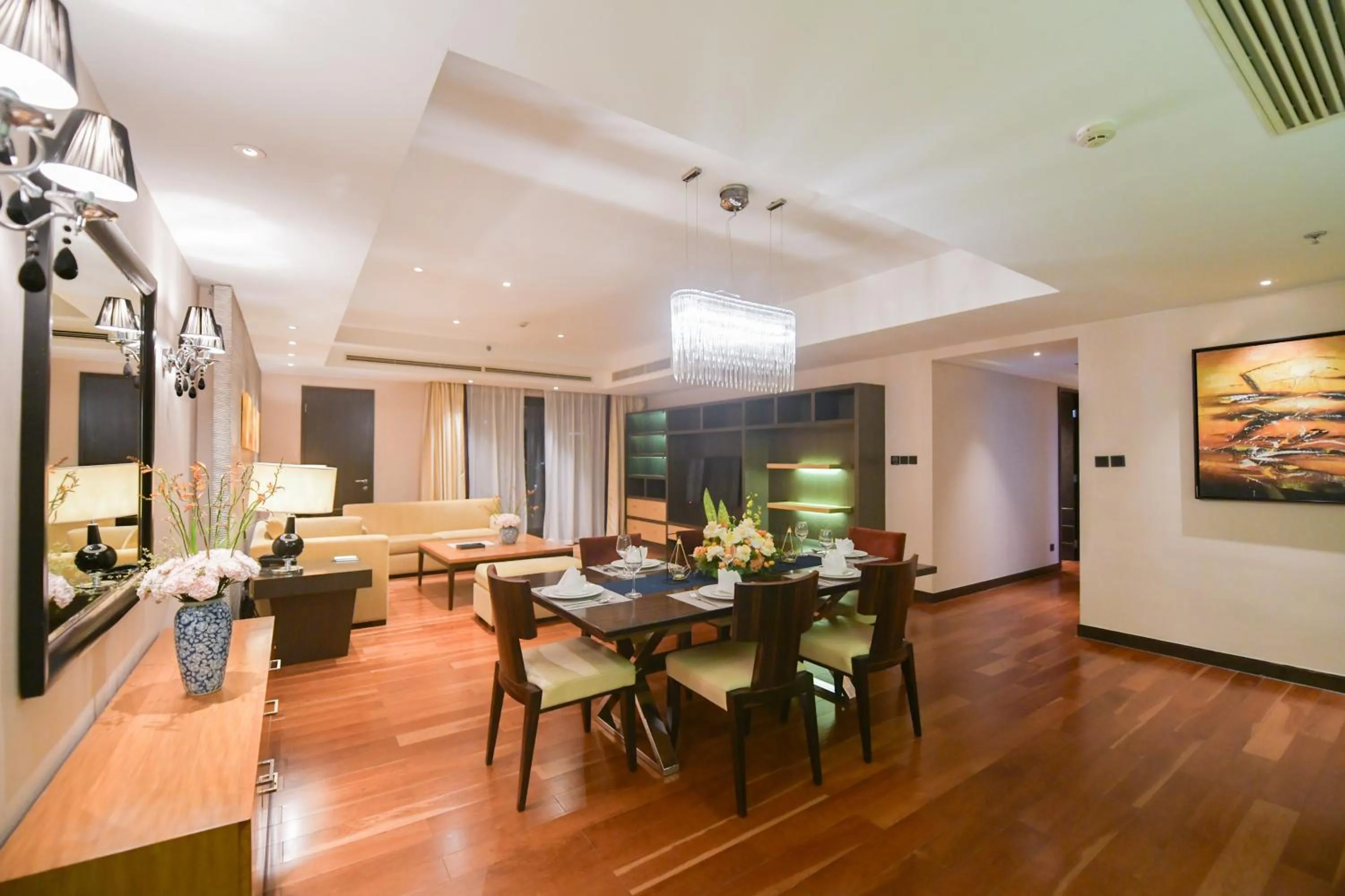Living room in The Sandalwood Beijing Marriott Executive Apartments