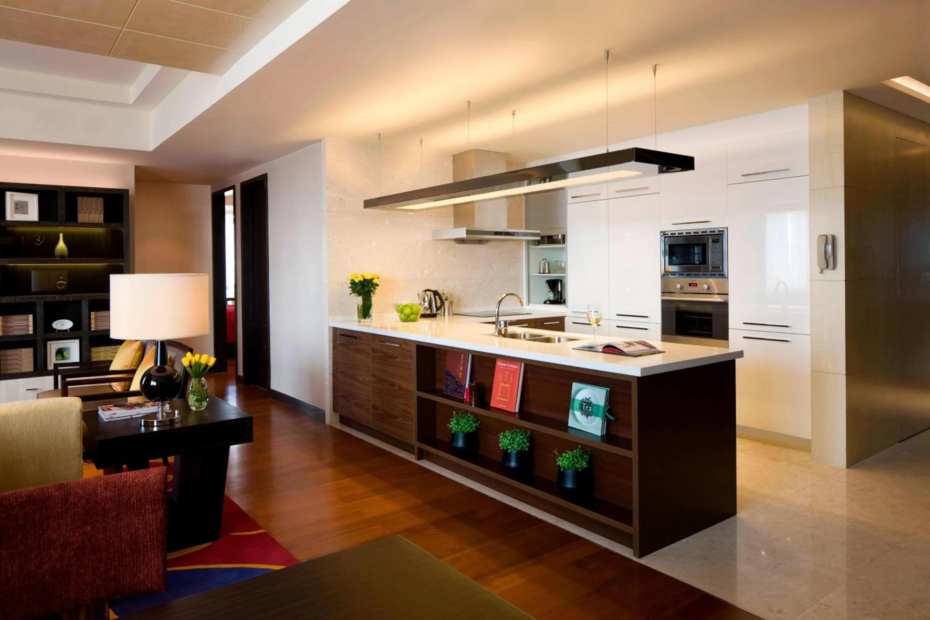 Kitchen or kitchenette in The Sandalwood Beijing Marriott Executive Apartments