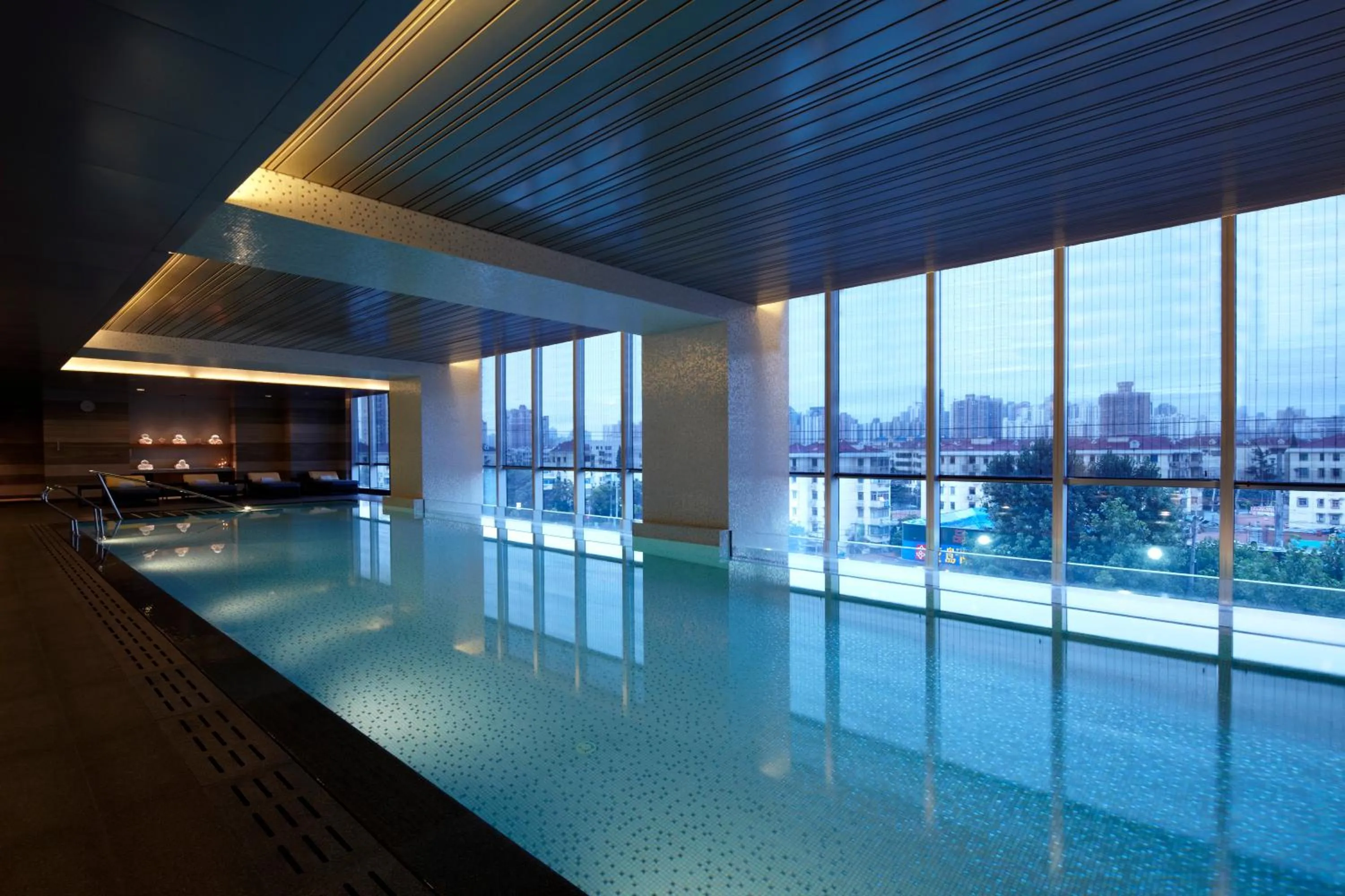 Swimming pool in Renaissance Shanghai Putuo Hotel