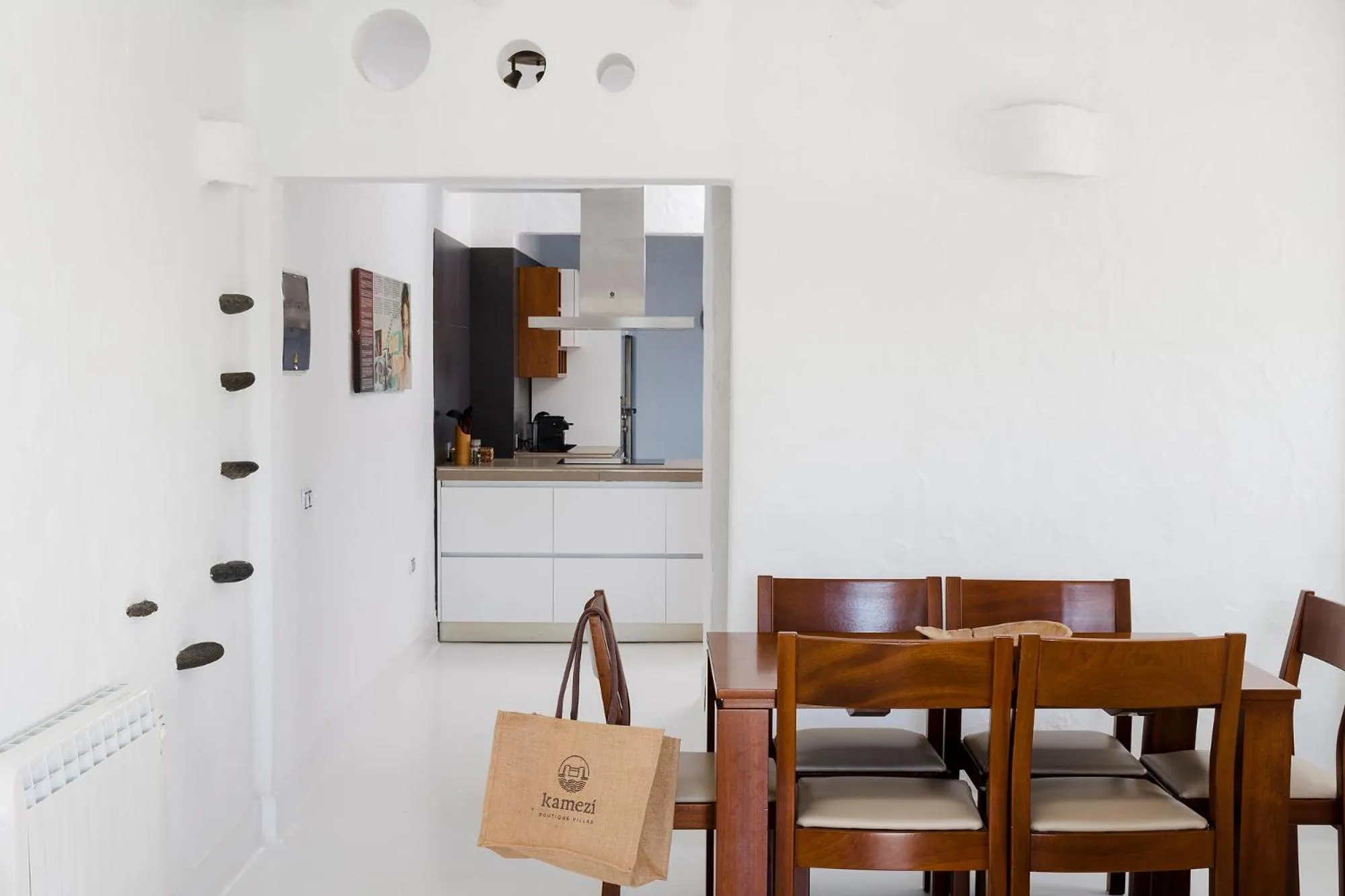 Kitchen or kitchenette in Kamezí Boutique Hotel Villas