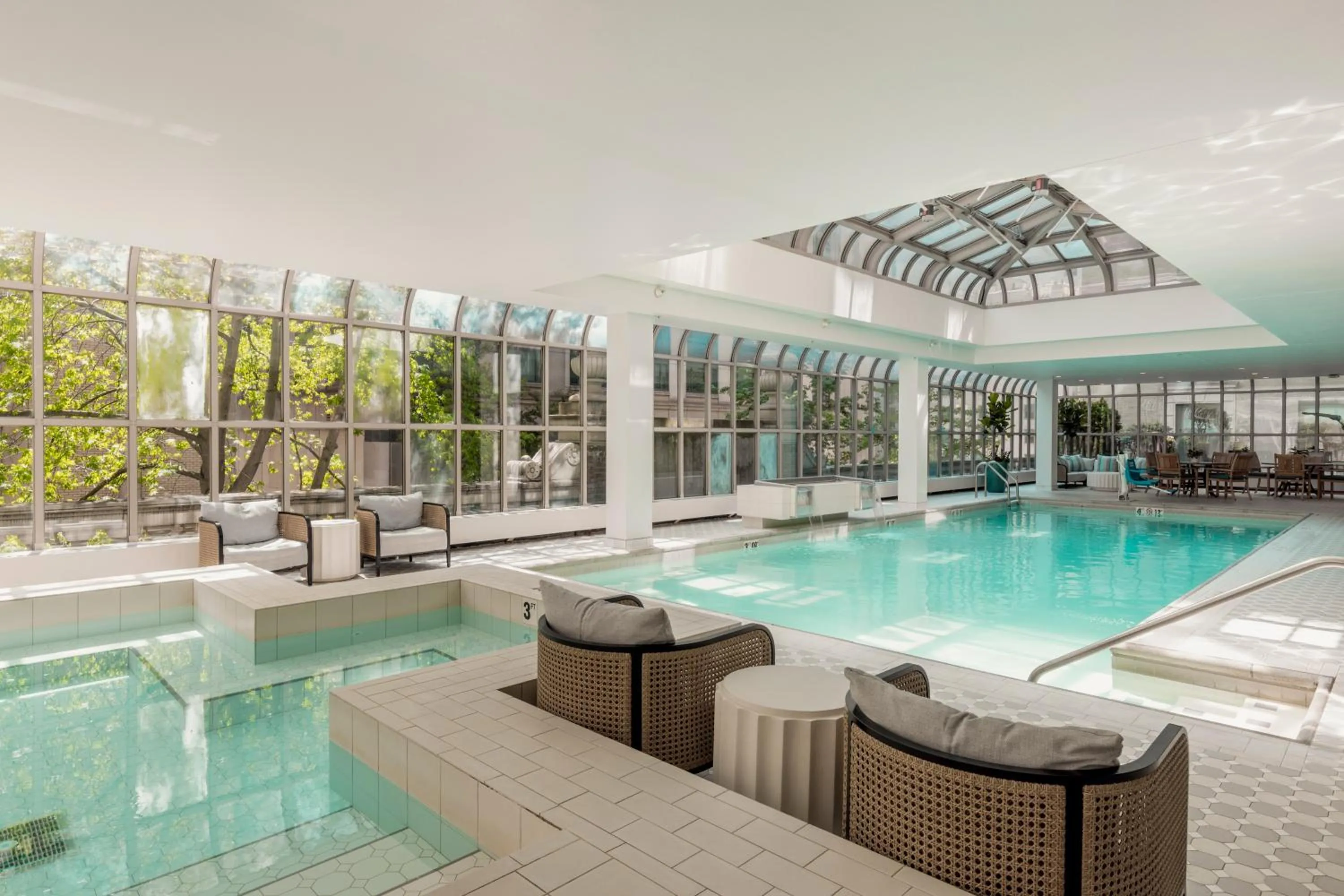 Pool view in Fairmont Olympic Hotel