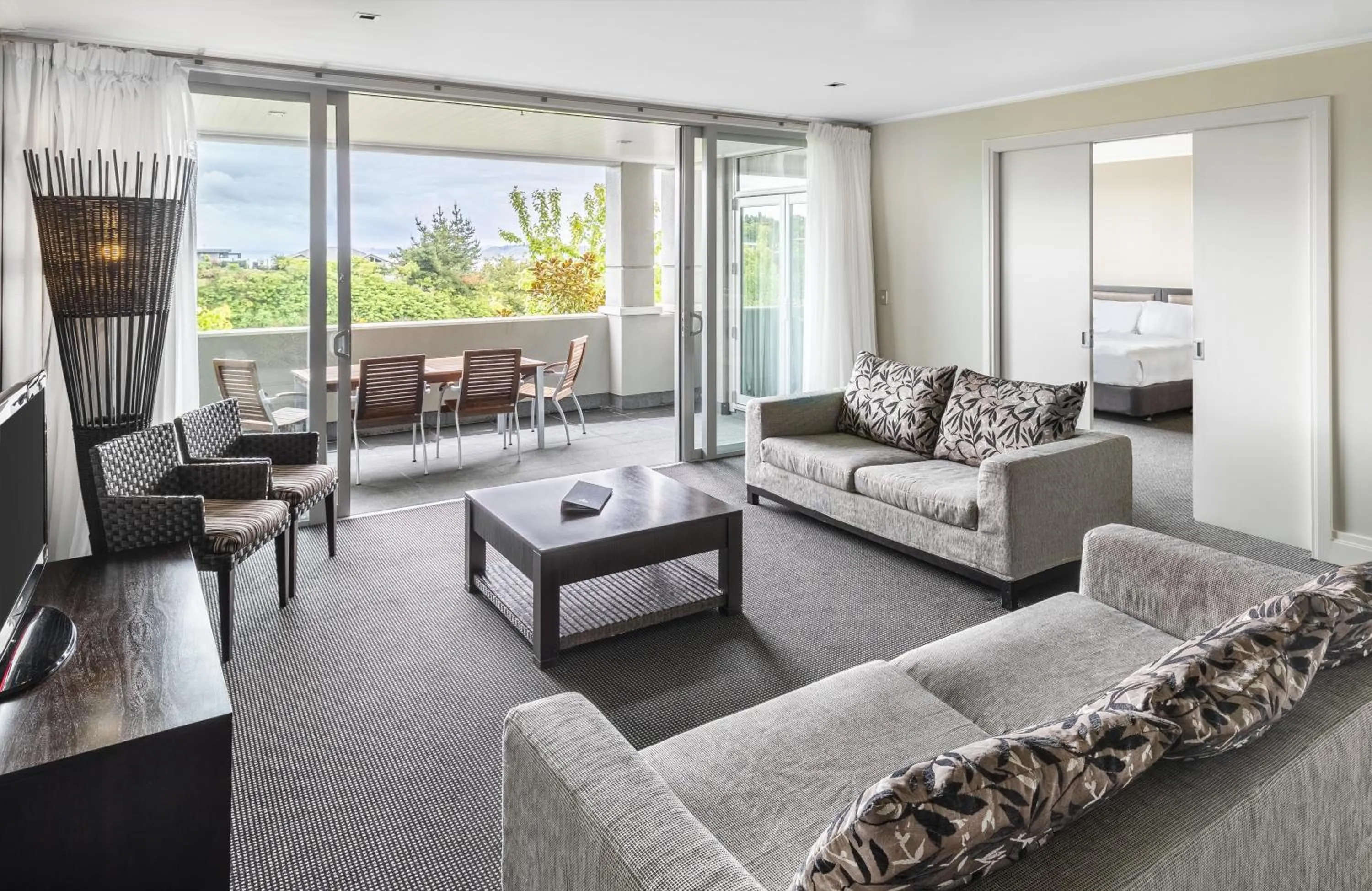 Living room in Hilton Lake Taupo