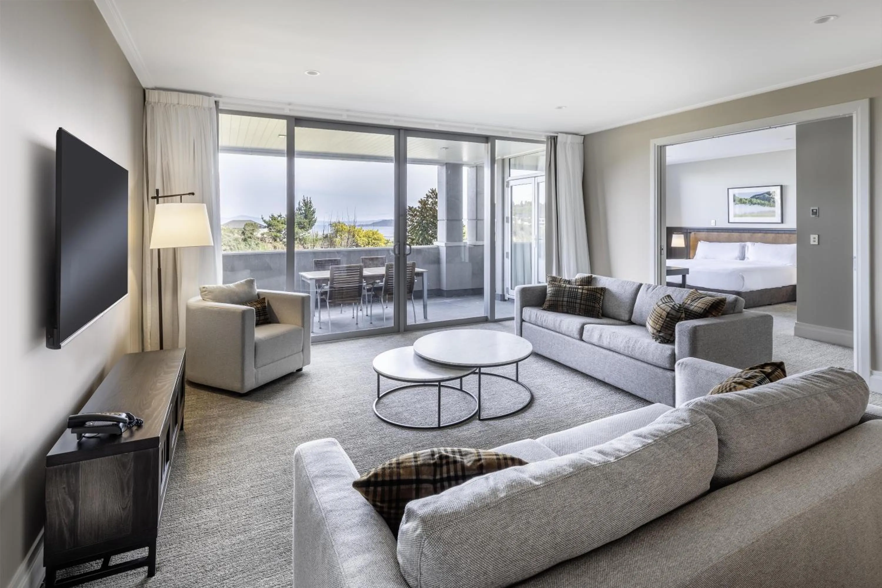 Living room in Hilton Lake Taupo