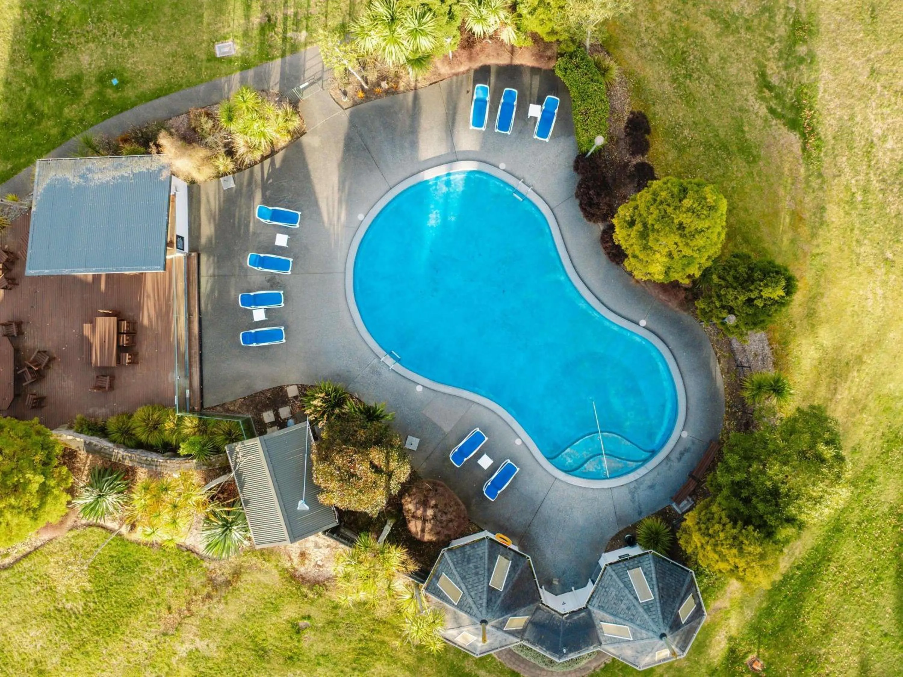 Pool view in Wairakei Resort Taupo