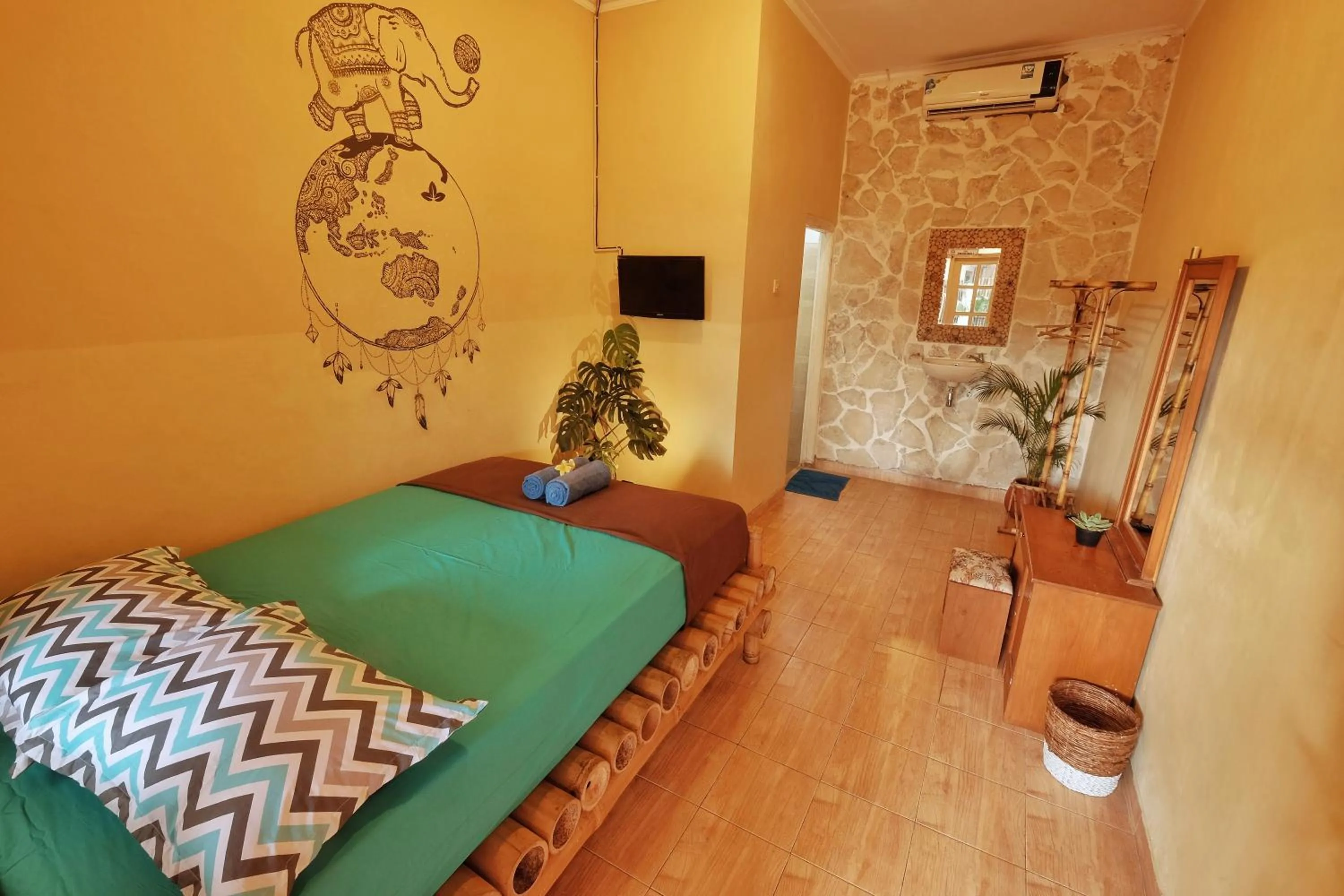 Bed in Omah Konco Yogyakarta