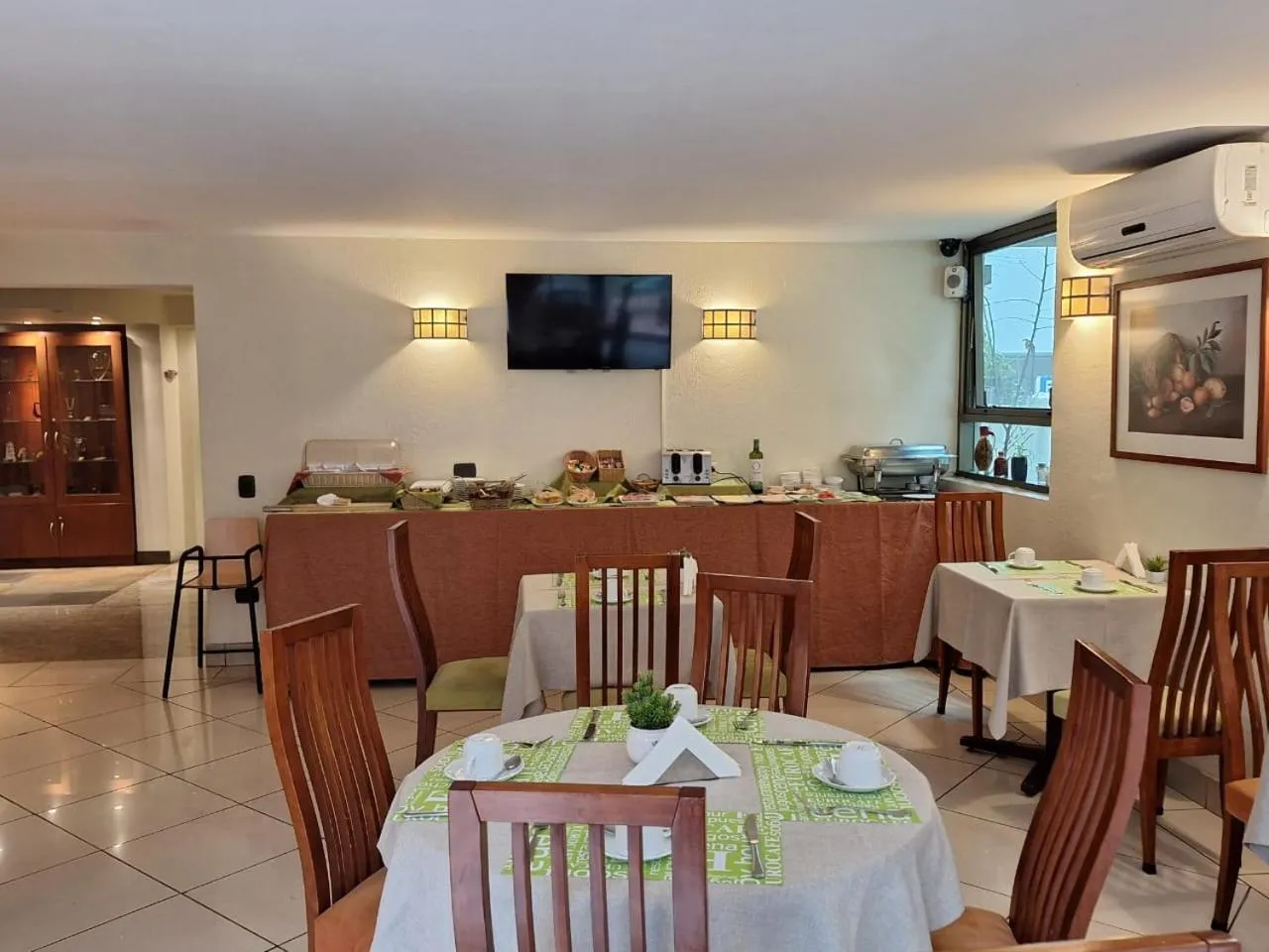 Buffet breakfast in Hotel Eurotel El Bosque