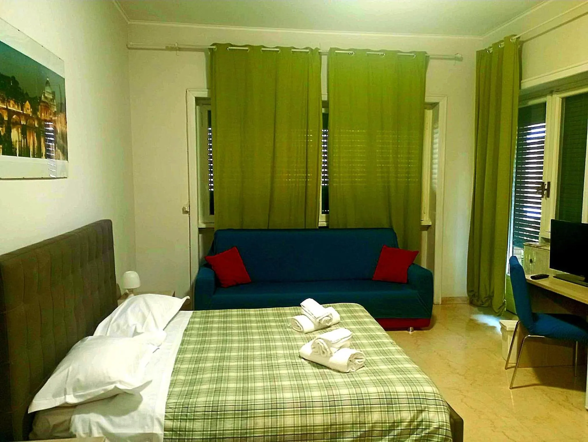 View (from property/room), Bed in Olimpica Relais guest house