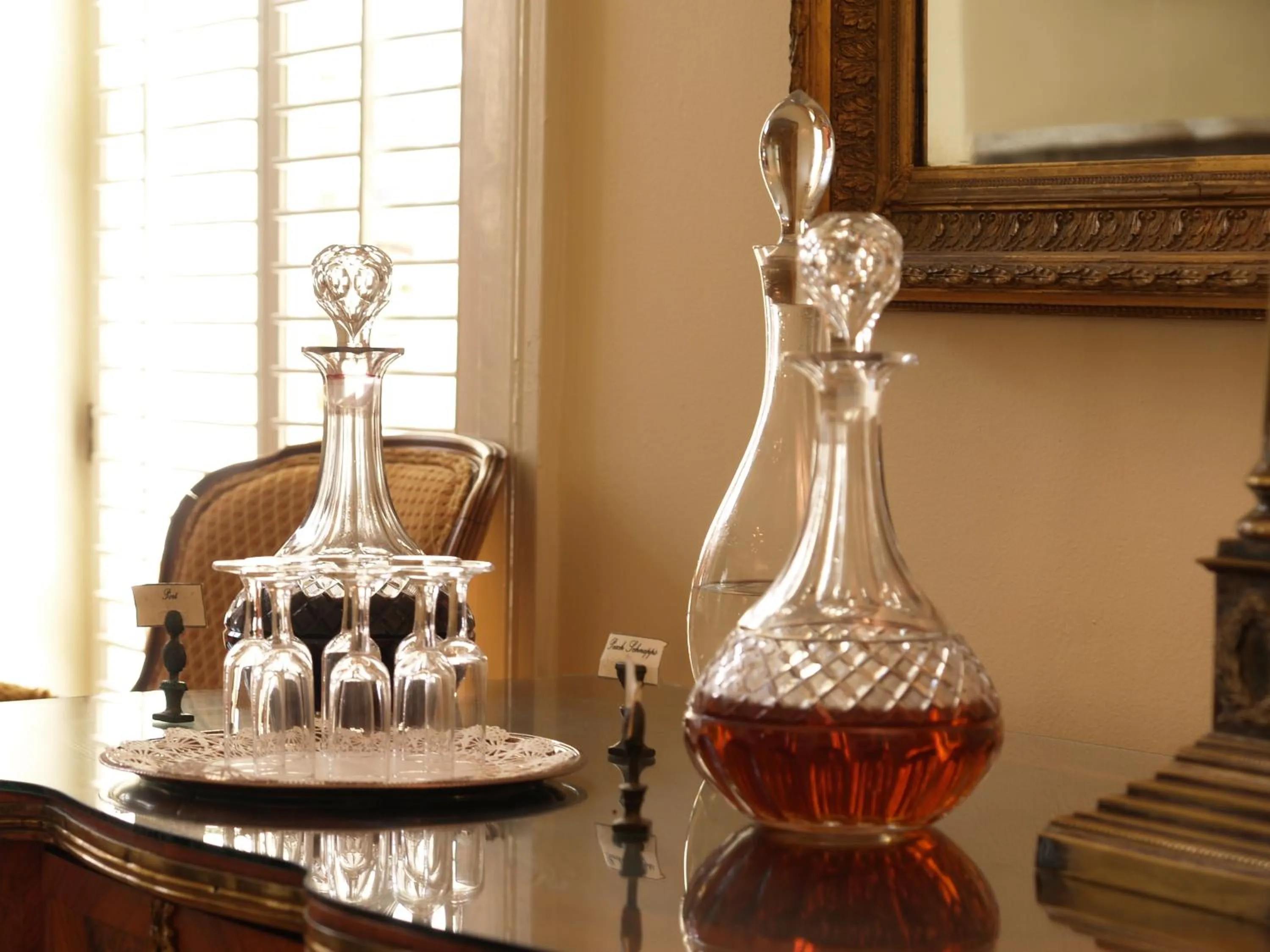 Food and drinks in The Gastonian, Historic Inns of Savannah Collection