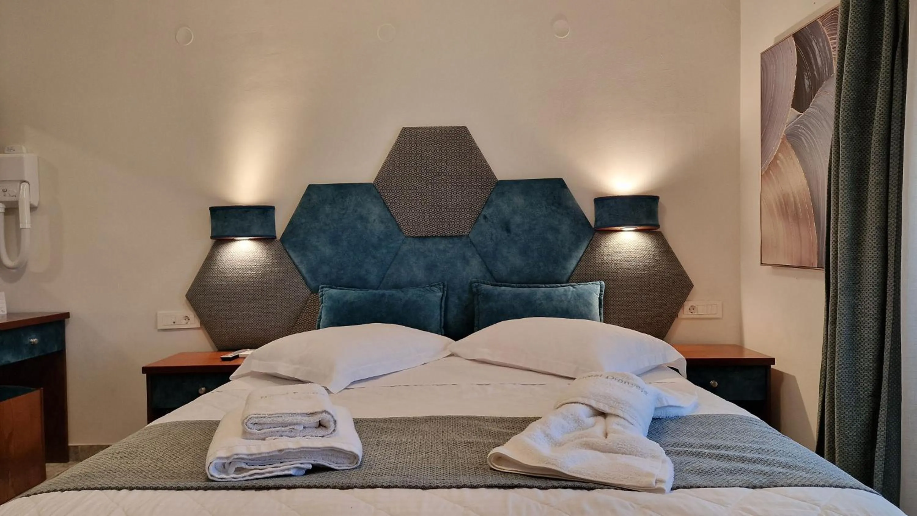 Bed in Hotel Dionysis Studios