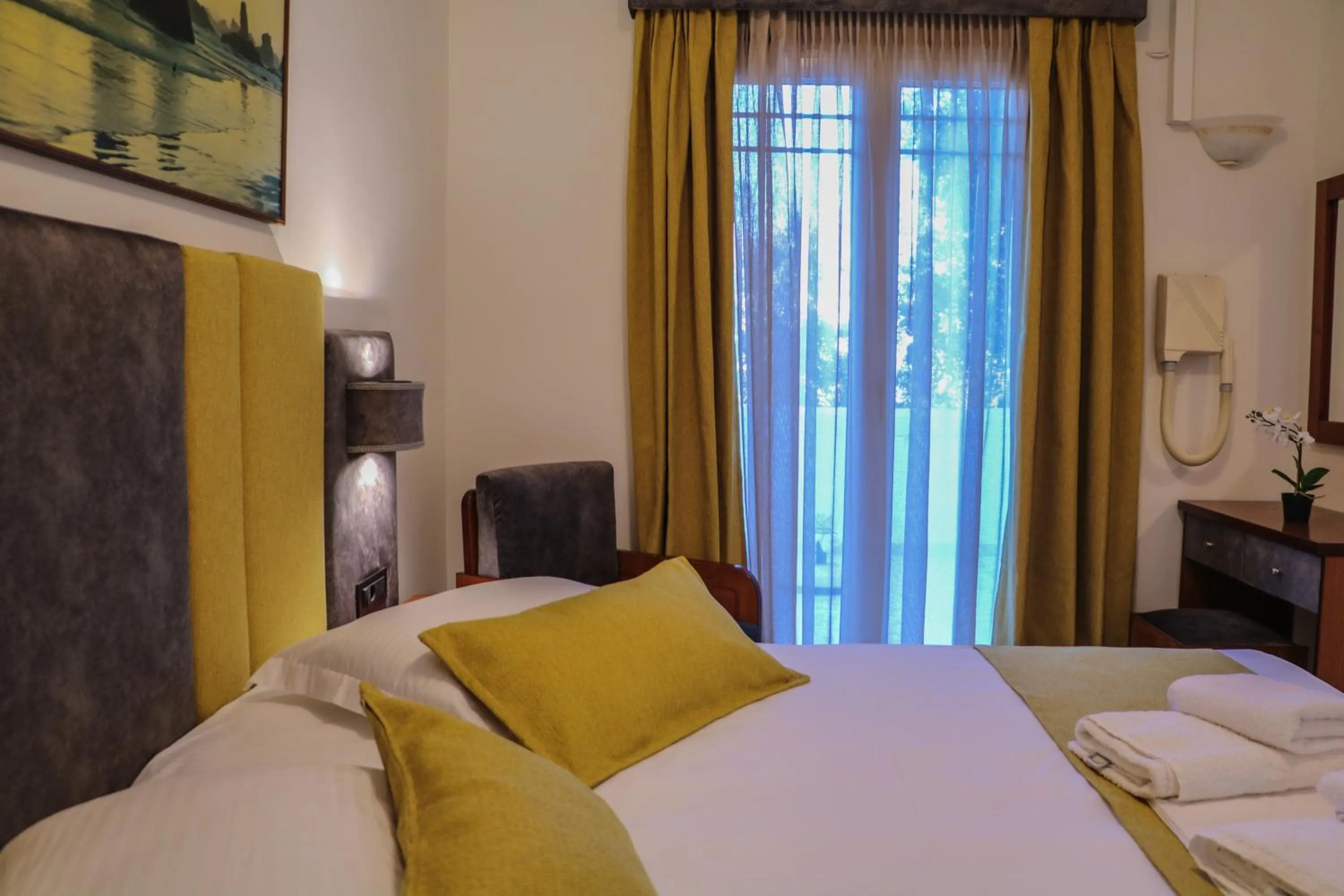 Bed in Hotel Dionysis Studios