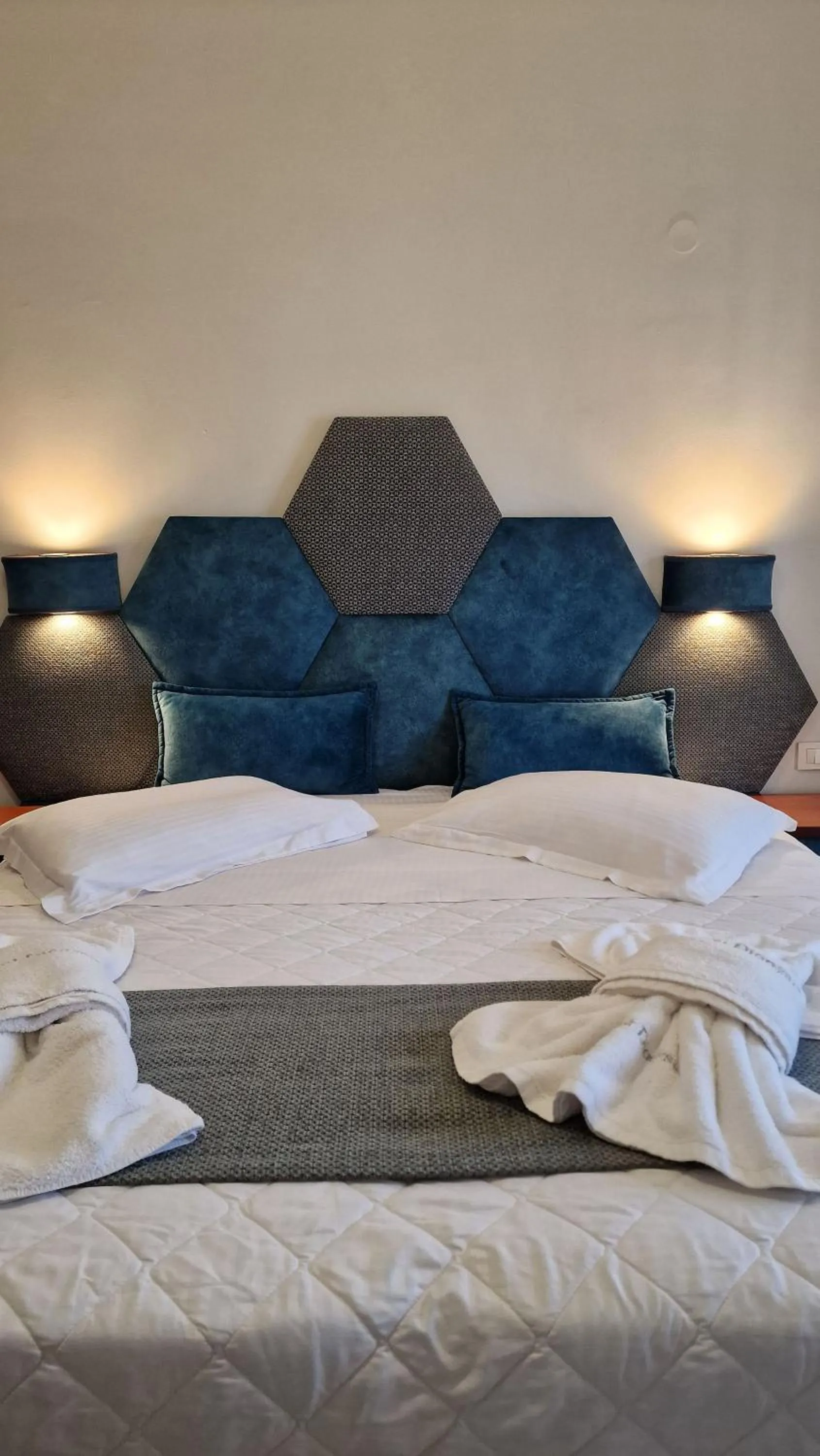 Bed in Hotel Dionysis Studios