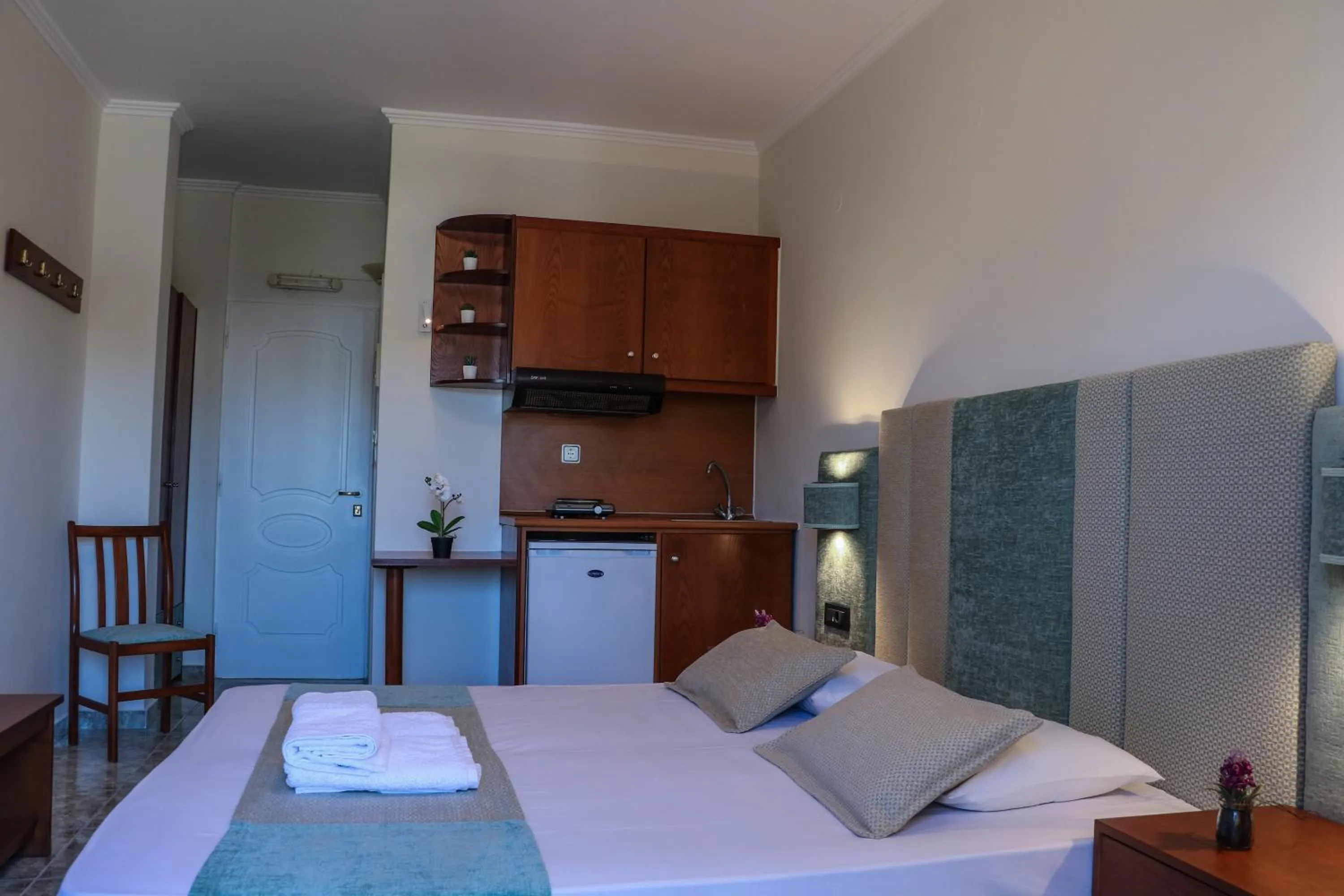 Bed in Hotel Dionysis Studios