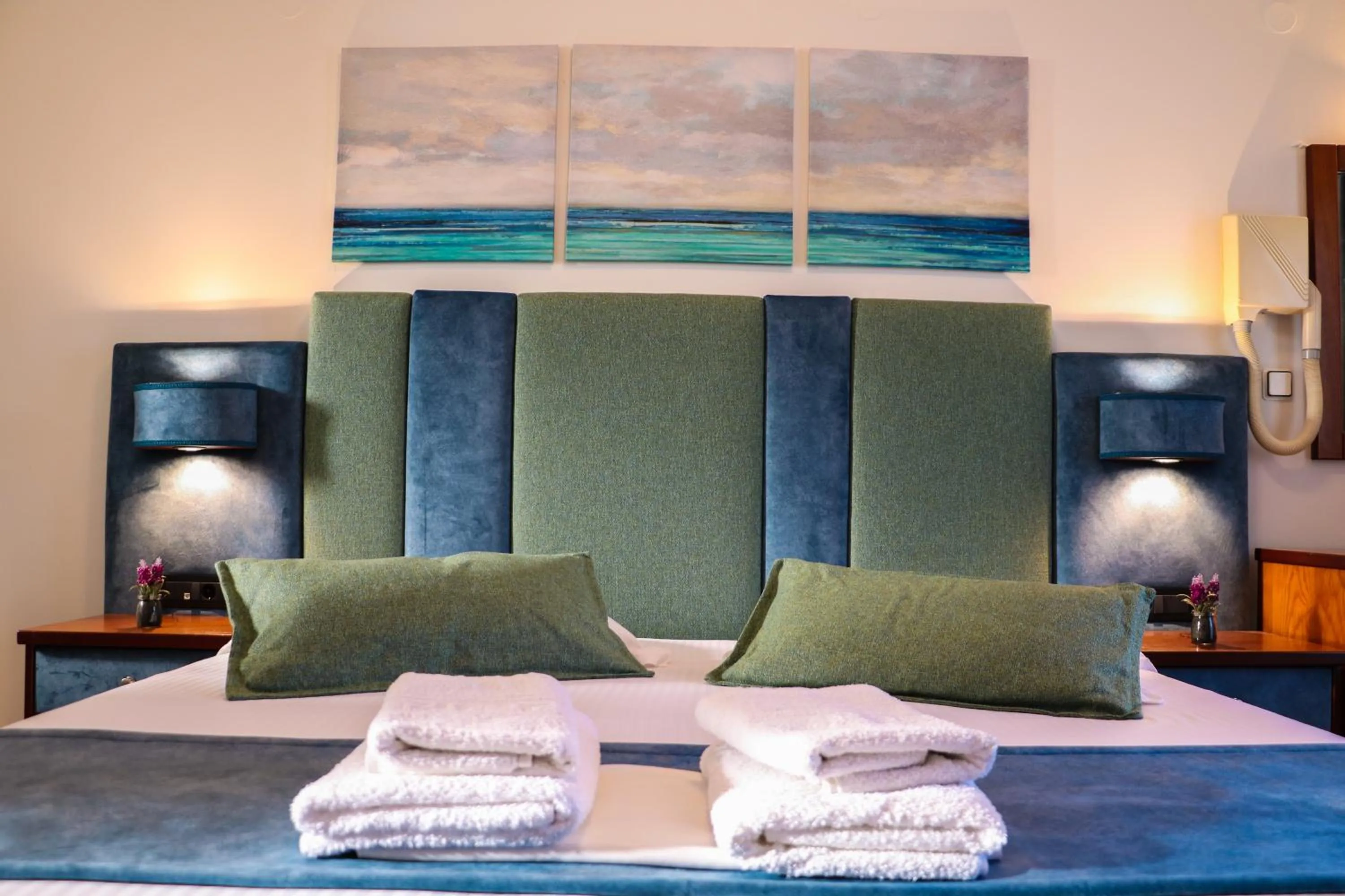 Bed in Hotel Dionysis Studios