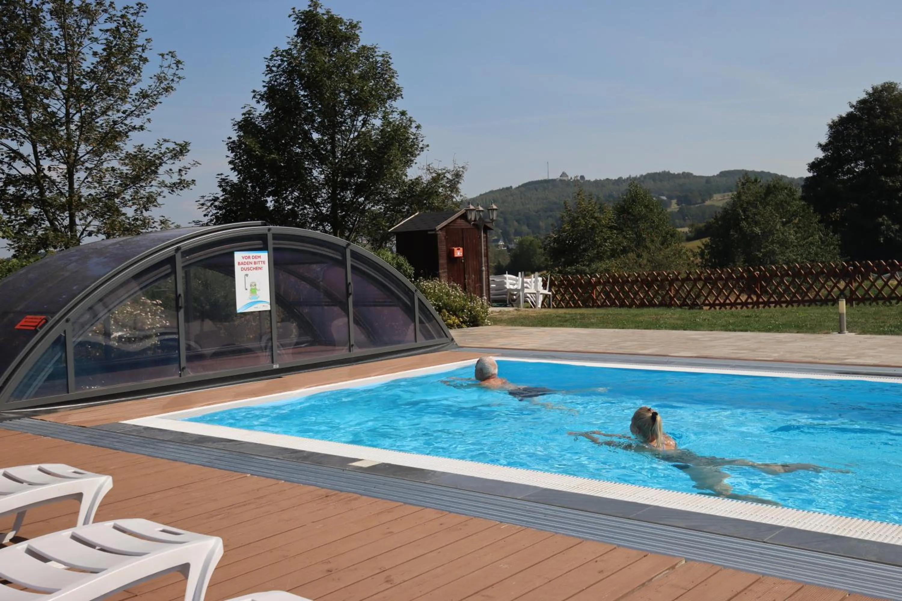 Swimming pool in Panorama Berghotel Wettiner Höhe