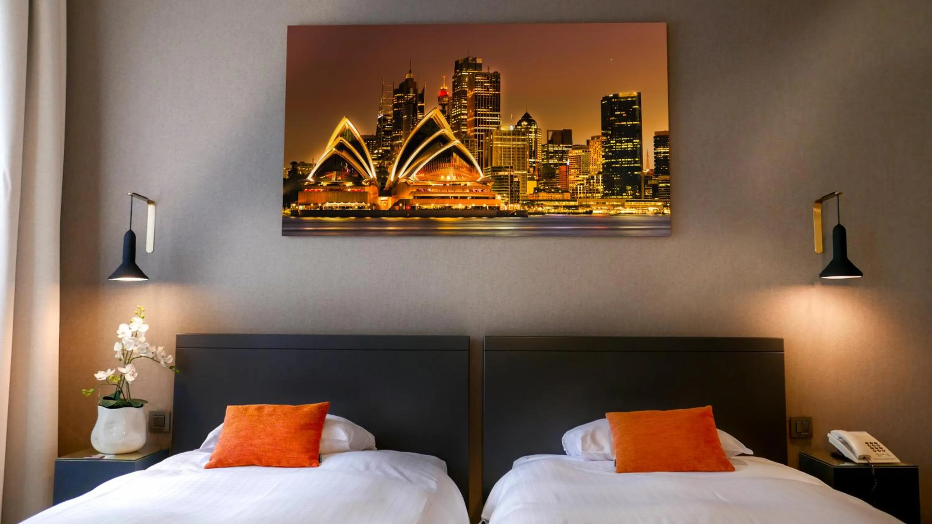 Decorative detail, Bed in Atlas Hotel Brussels