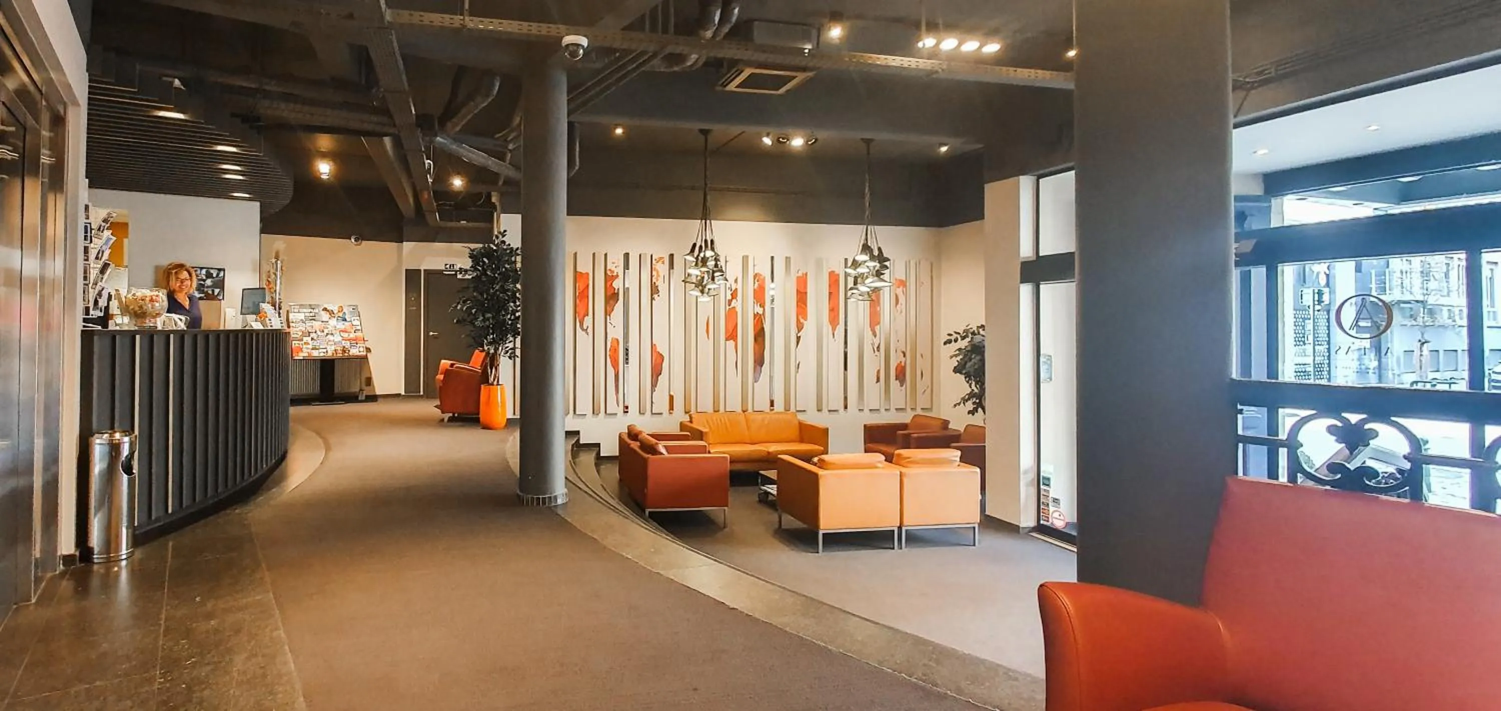 Lobby or reception in Atlas Hotel Brussels